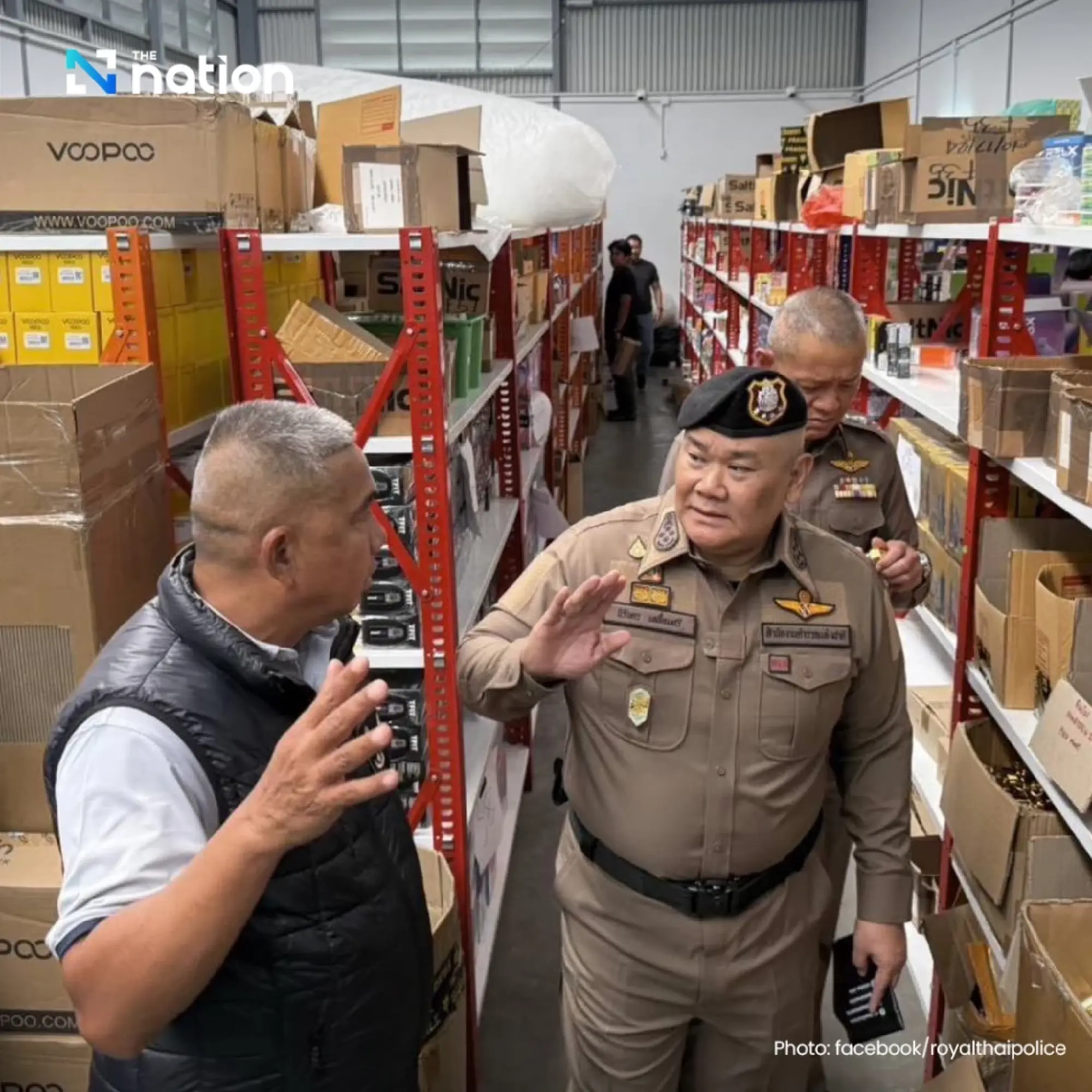 Police seize THB200 million in vape raid, arrest 7 suspects