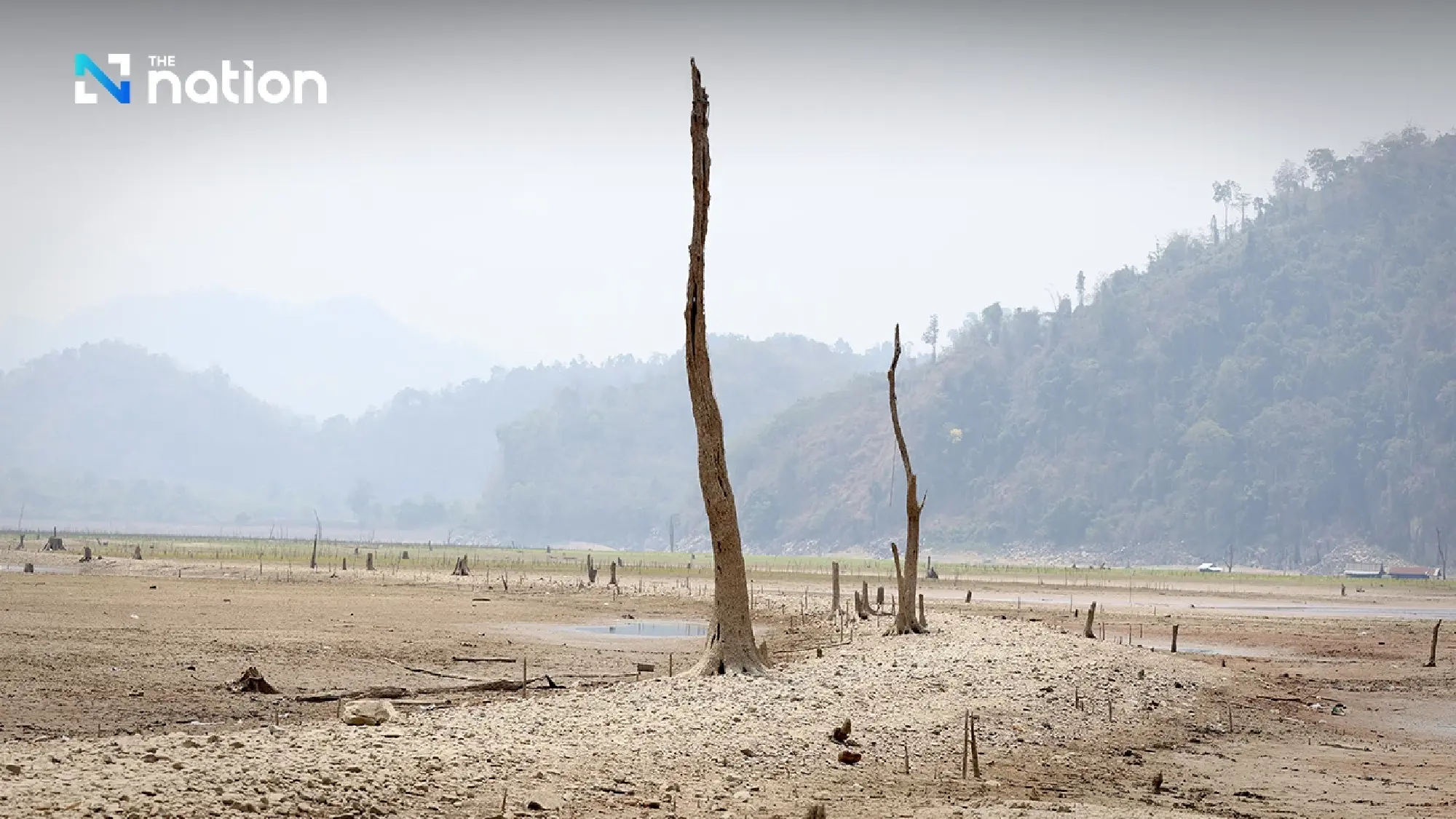 Sunken WWII rail station resurfaces in Sangkhlaburi after 42 years