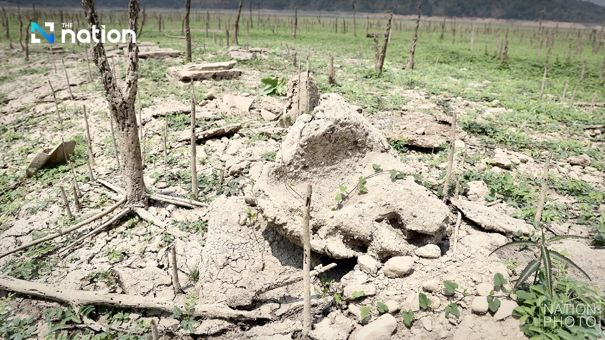 Sunken WWII rail station resurfaces in Sangkhlaburi after 42 years