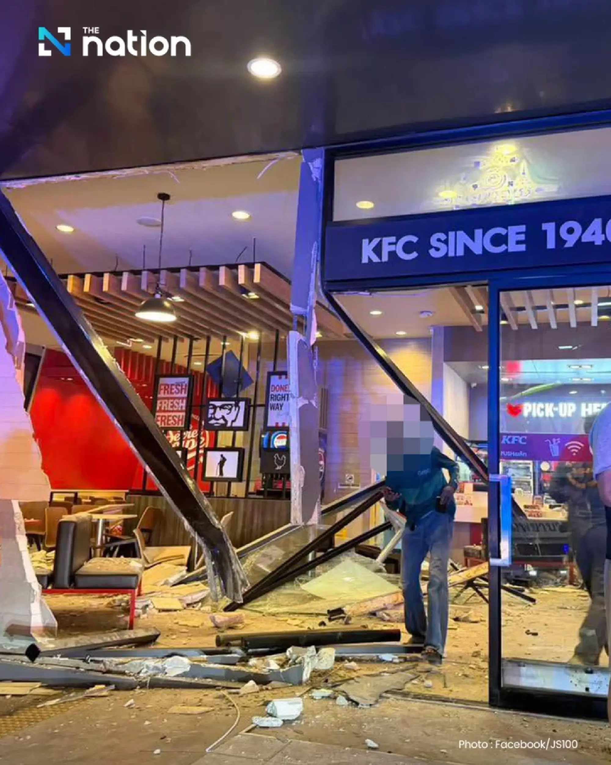 Twelve injured as Chinese driver’s BMW wrecks Sukhumvit KFC