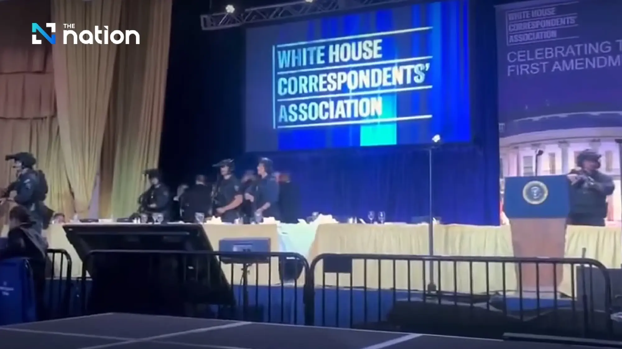 Trump posts WHCD footage of shooting suspect fleeing before arrest