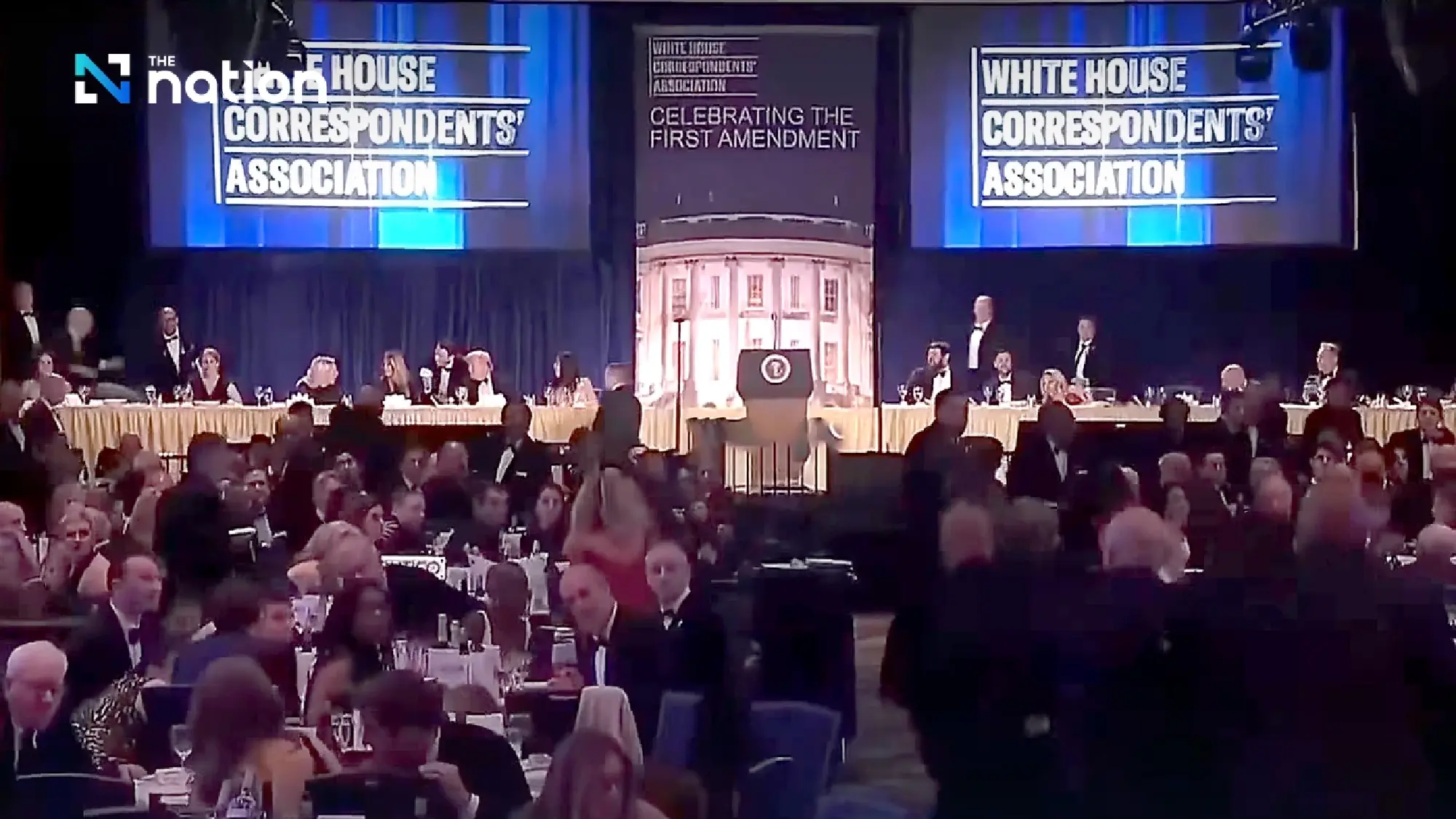 Trump posts WHCD footage of shooting suspect fleeing before arrest