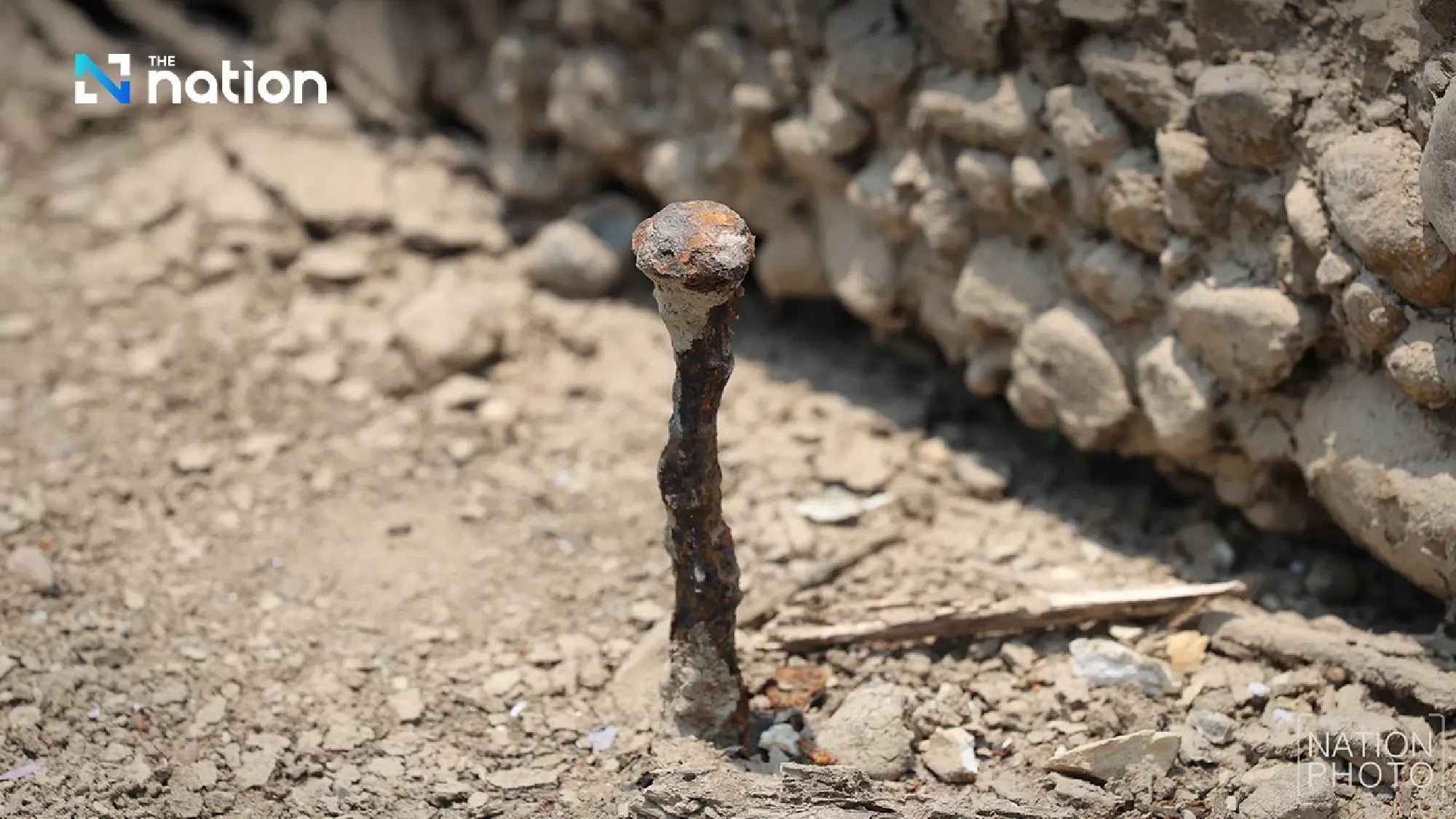 Sunken WWII rail station resurfaces in Sangkhlaburi after 42 years