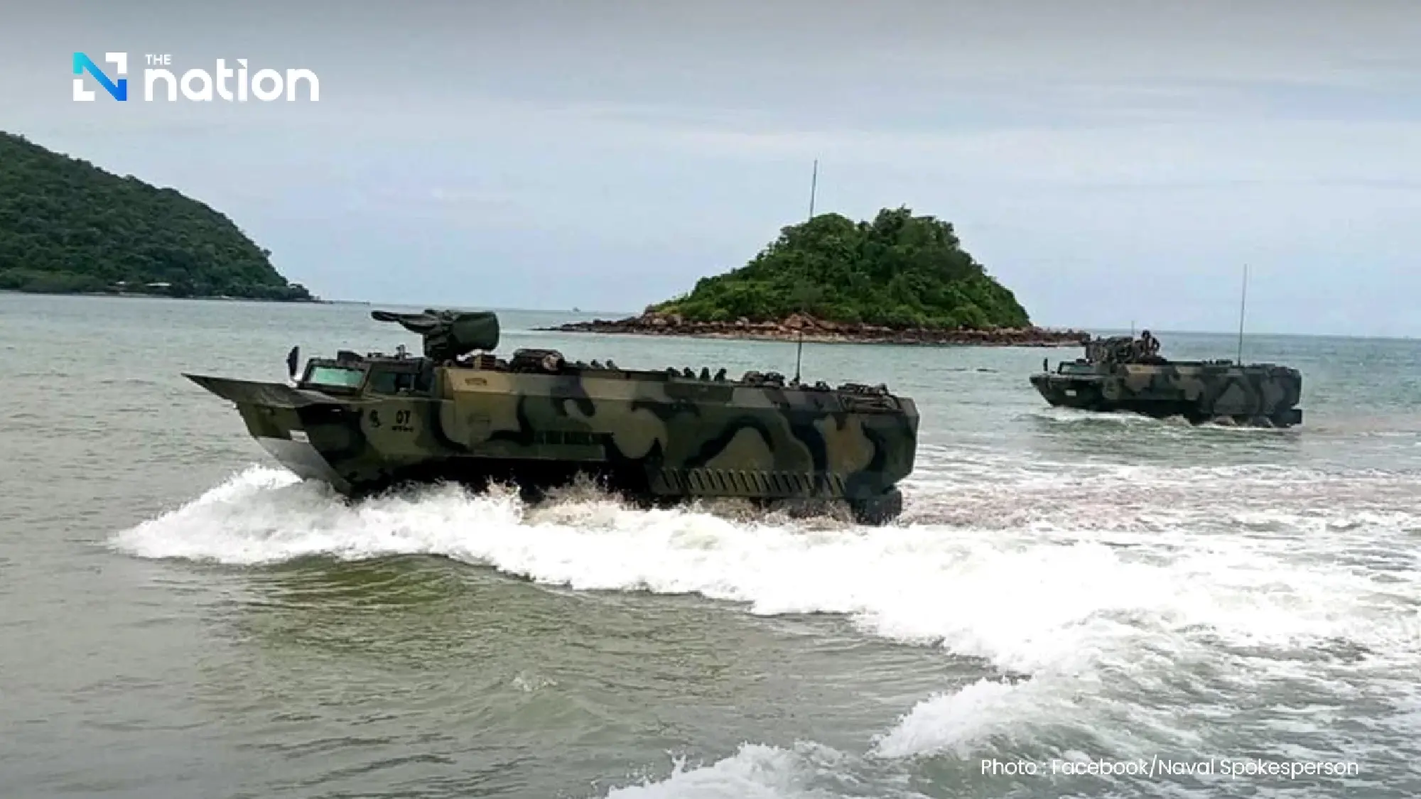 Navy unveils Thai-made AWAV 8x8 for border security
