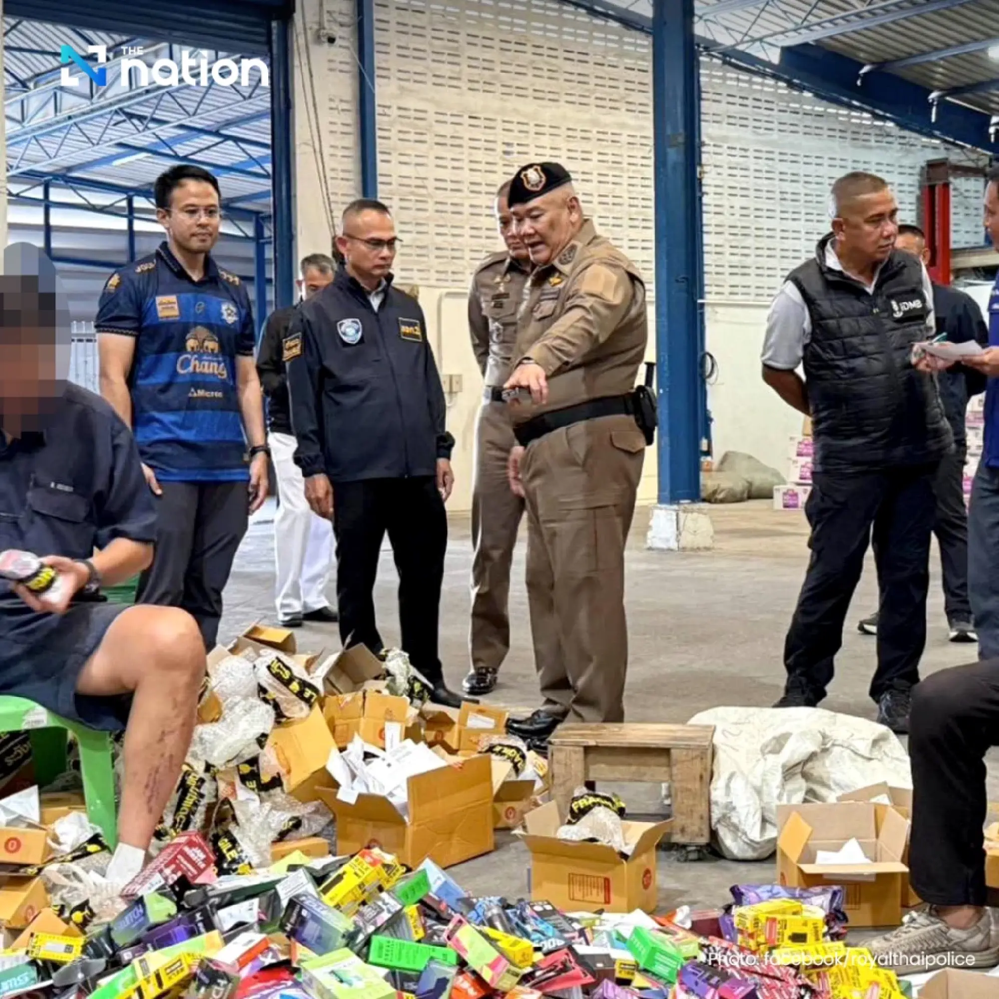 Police seize THB200 million in vape raid, arrest 7 suspects