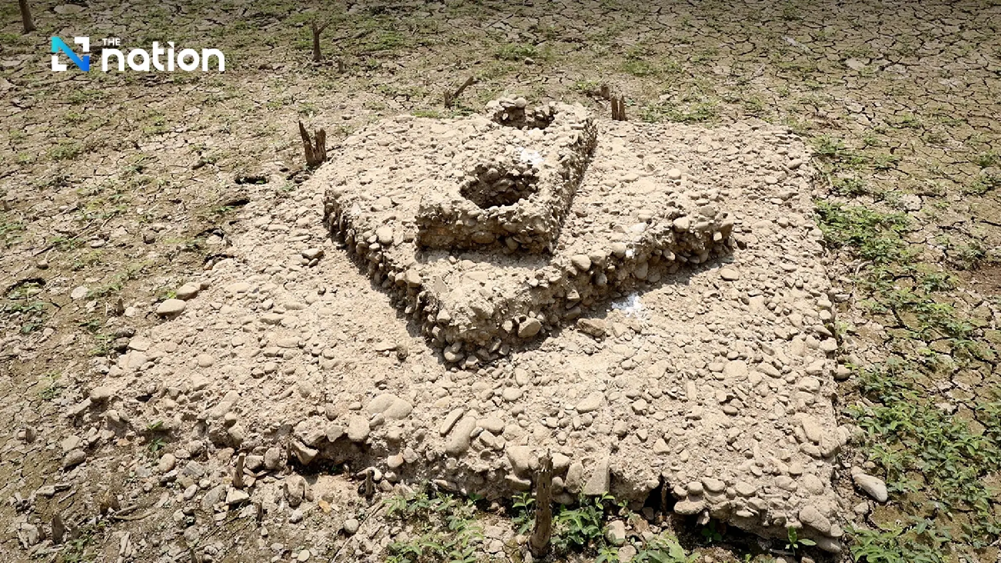 Sunken WWII rail station resurfaces in Sangkhlaburi after 42 years