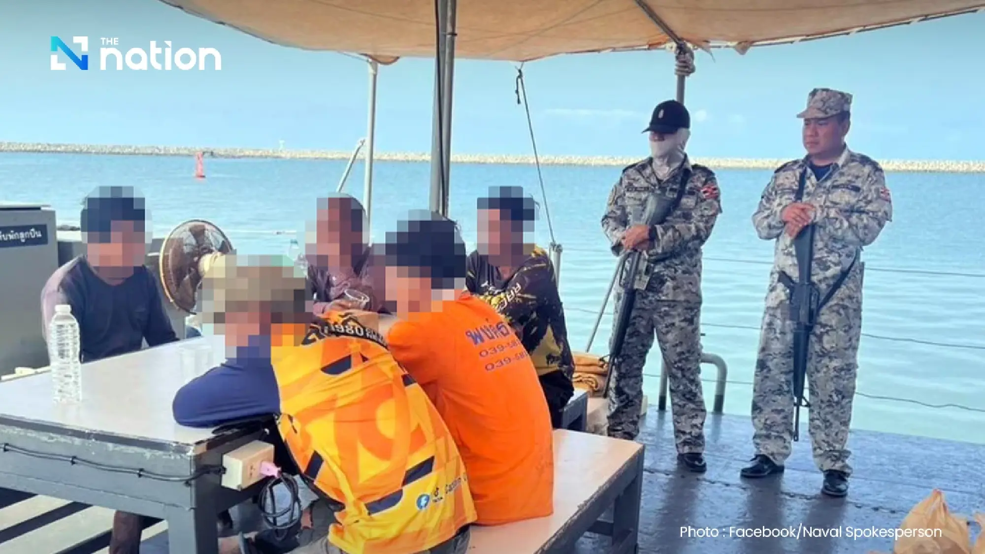 Four Cambodian boats seized in midnight smuggling raid