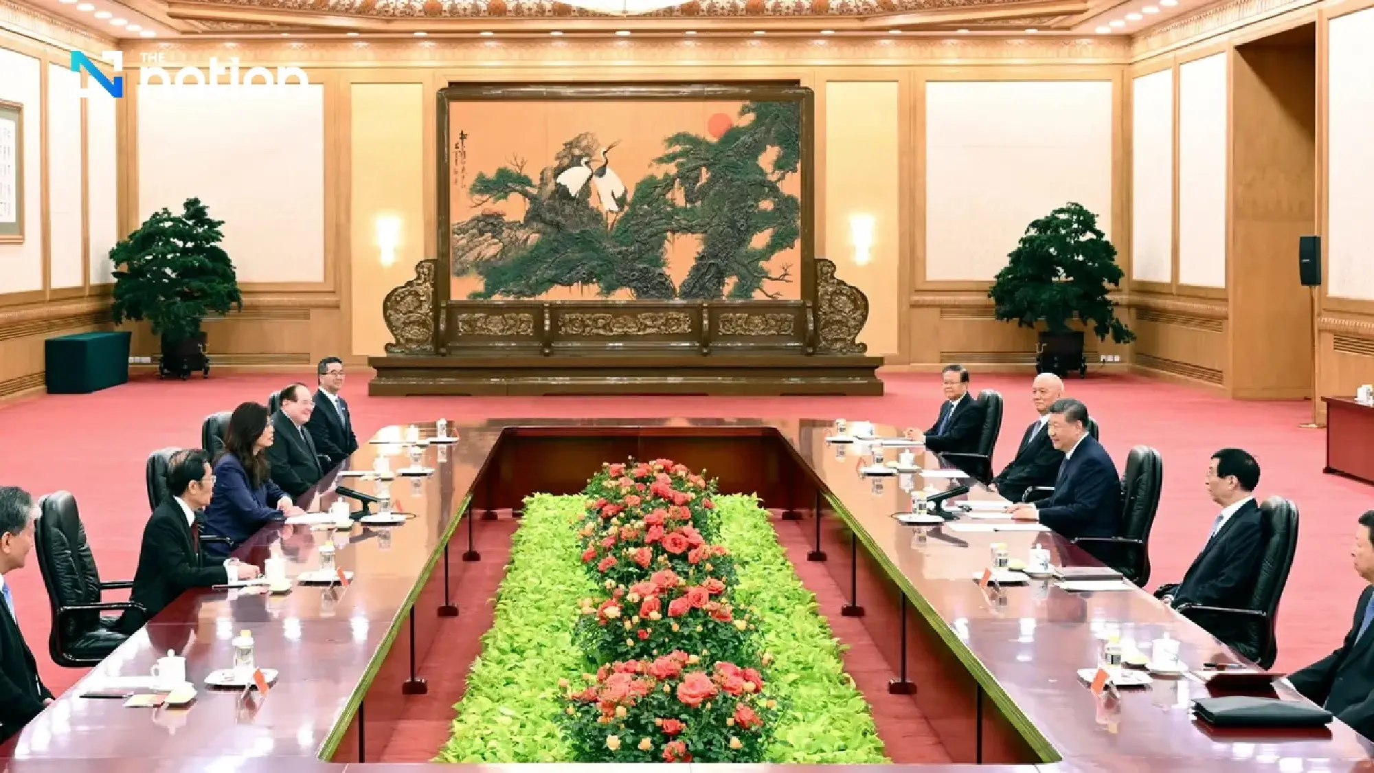 Taiwan opposition leader meets Xi Jinping to ease military tensions