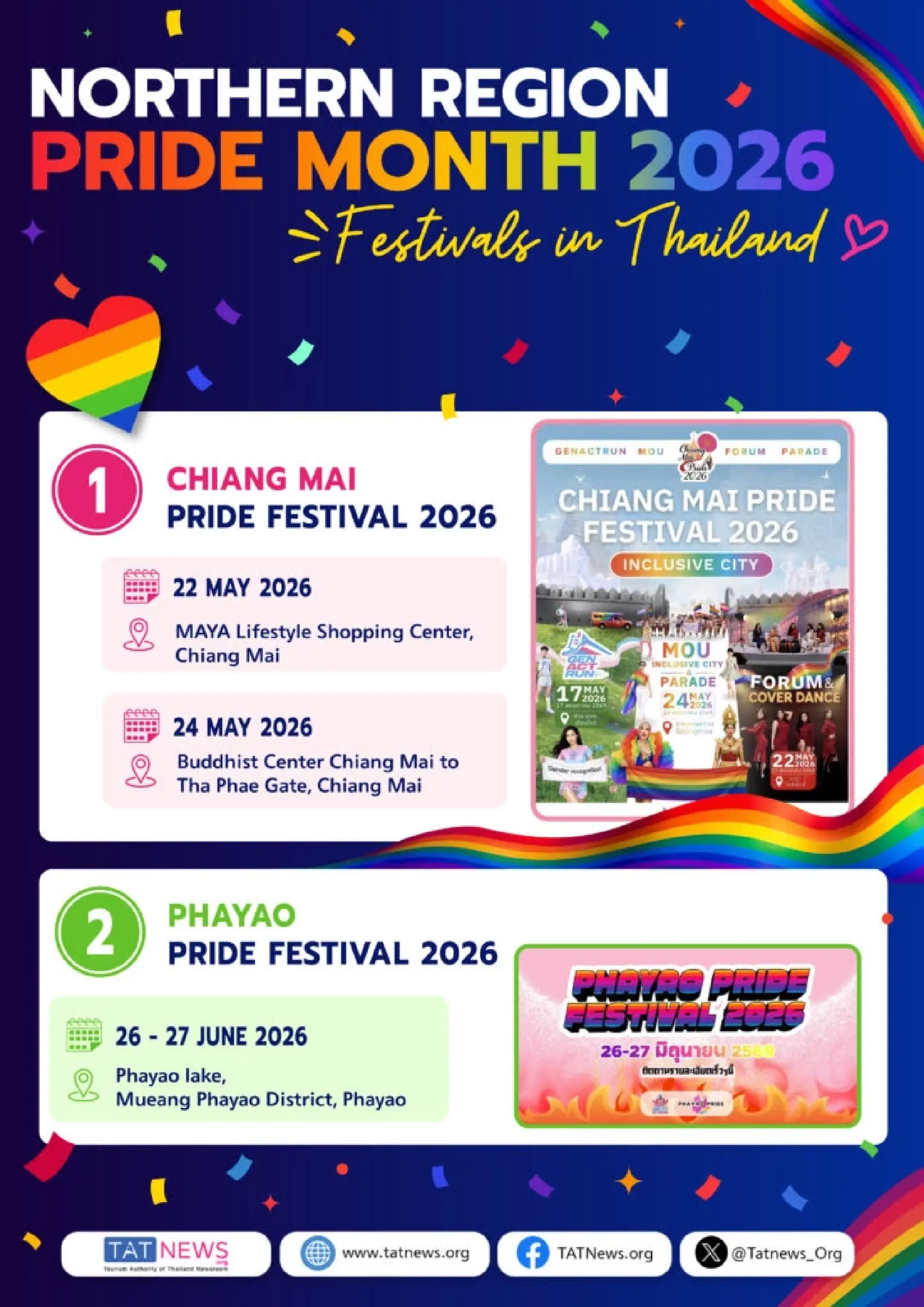 Pride month map: Events across Thailand in June