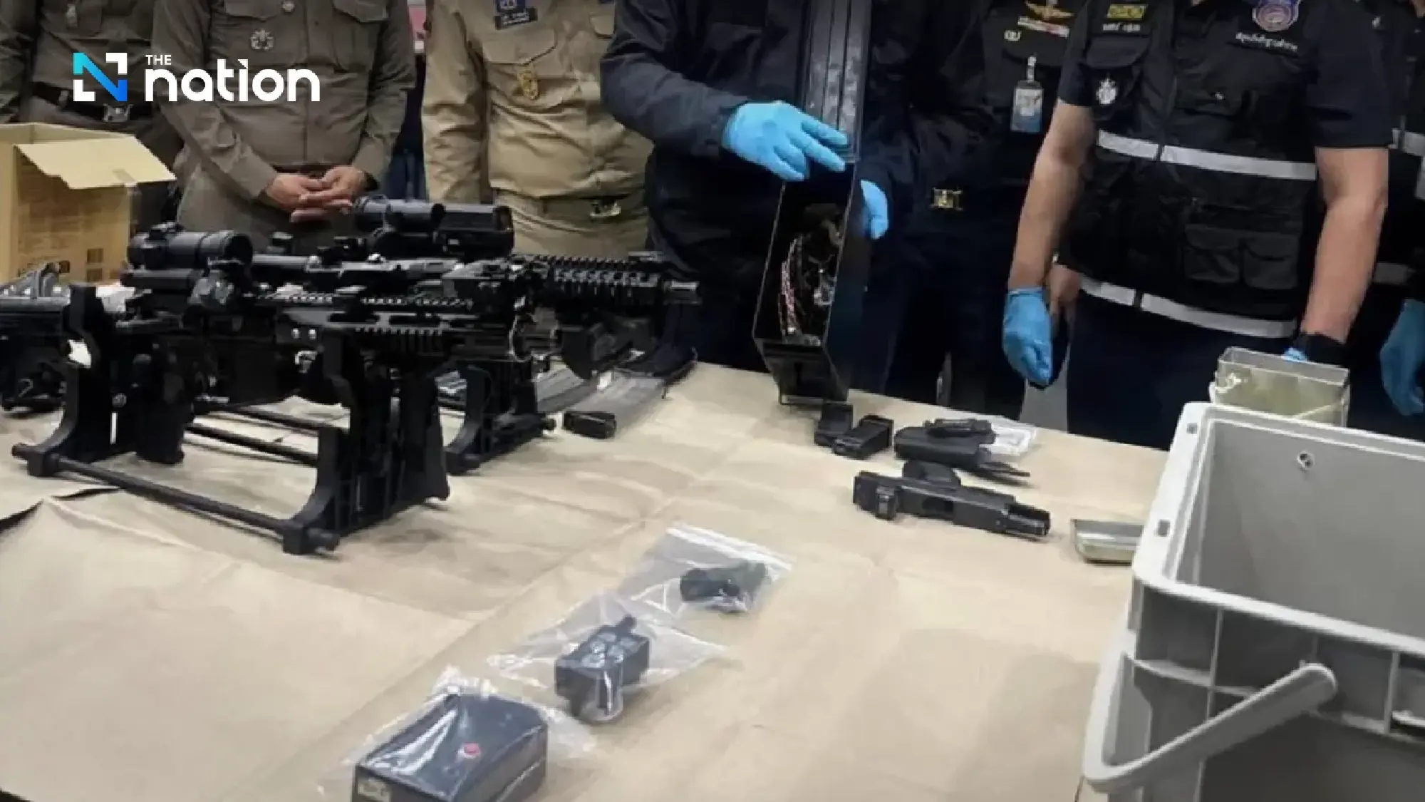 Thai police probe Chinese man over arms and Cambodia drill clips