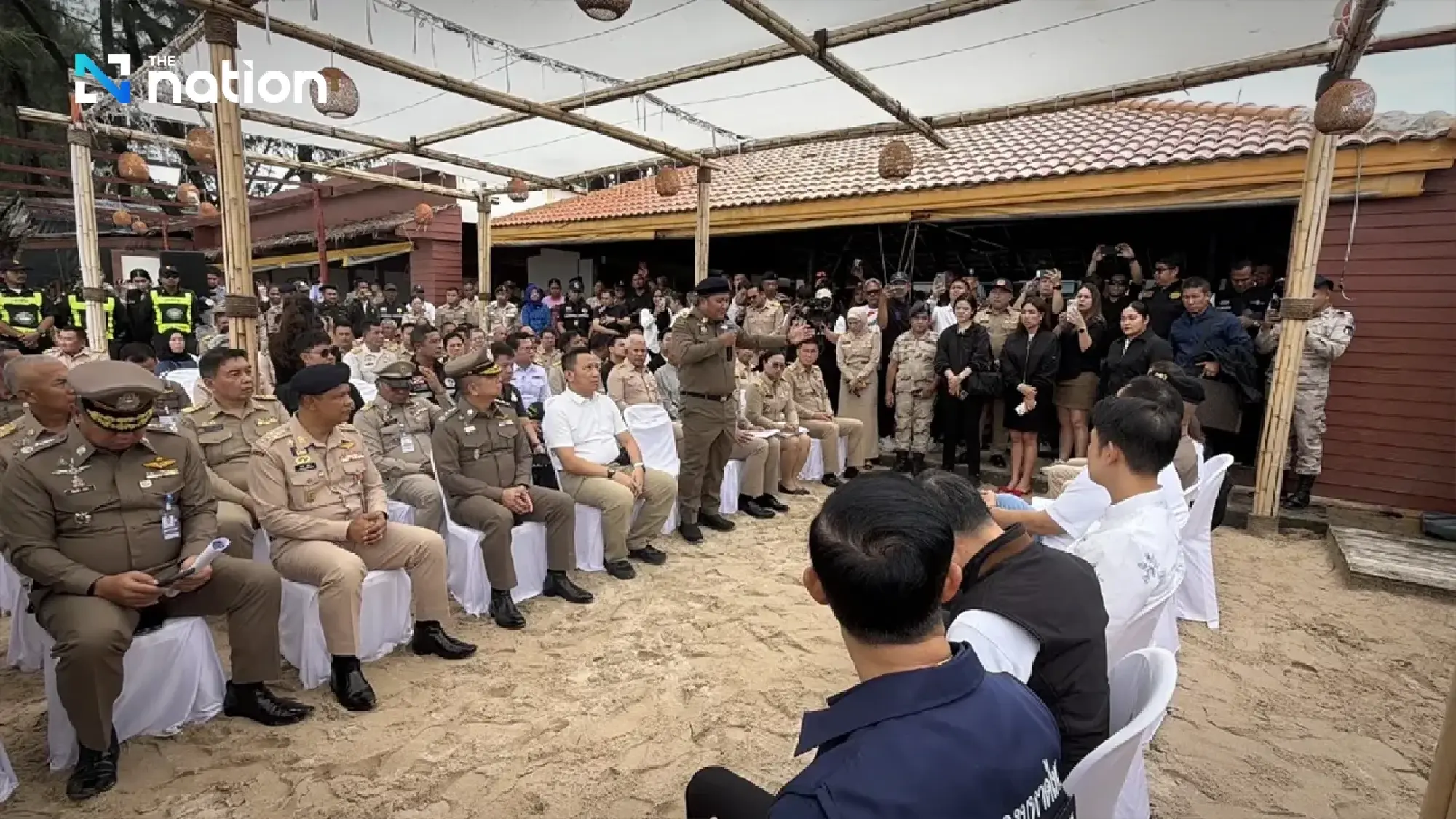 Anutin visits Phuket to oversee crackdown on illegal structures at Bang Tao, Freedom Beaches