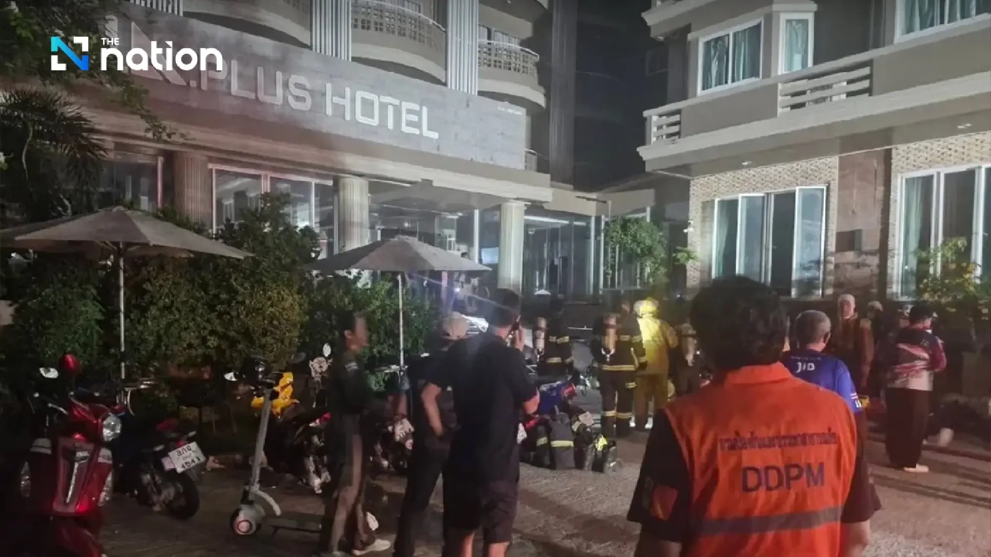 Pattaya hotel rooftop fire injures four, no deaths reported