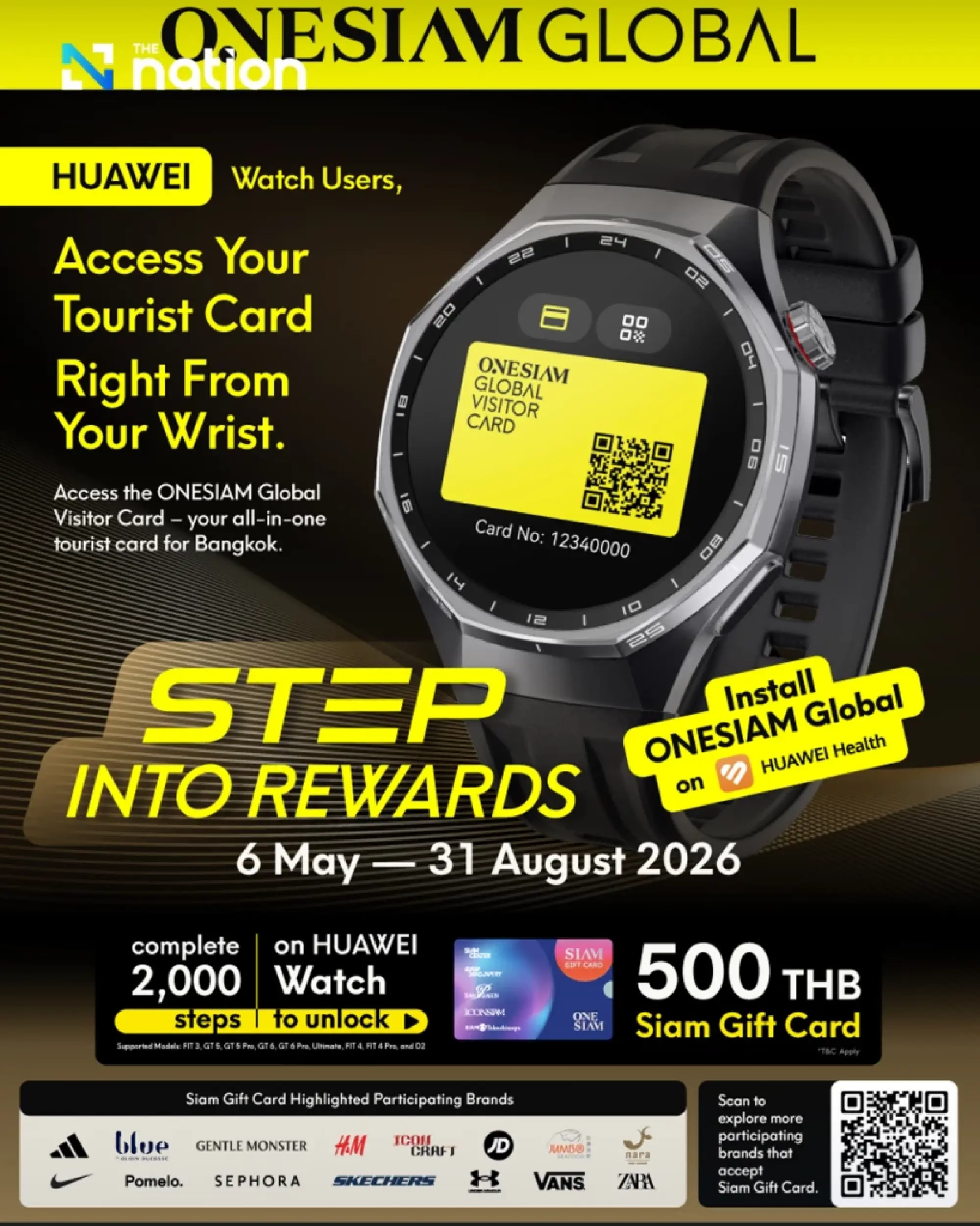 Siam Piwat and Huawei forge global partnership to advance travel tech and expand global tourist base, integrating first-of-its-kind wearable tech into their ecosystem