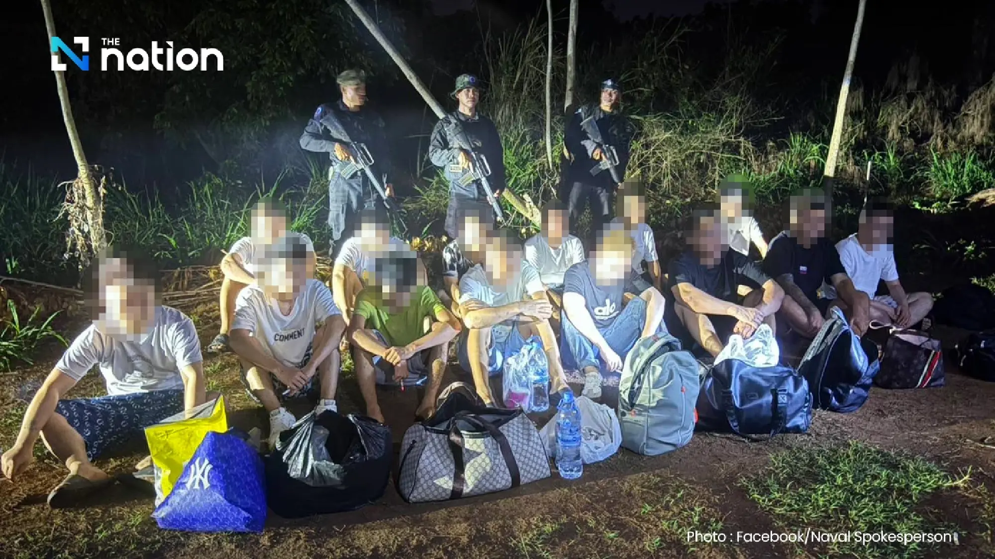 Thai Navy detains 14 Chinese men near Cambodia border