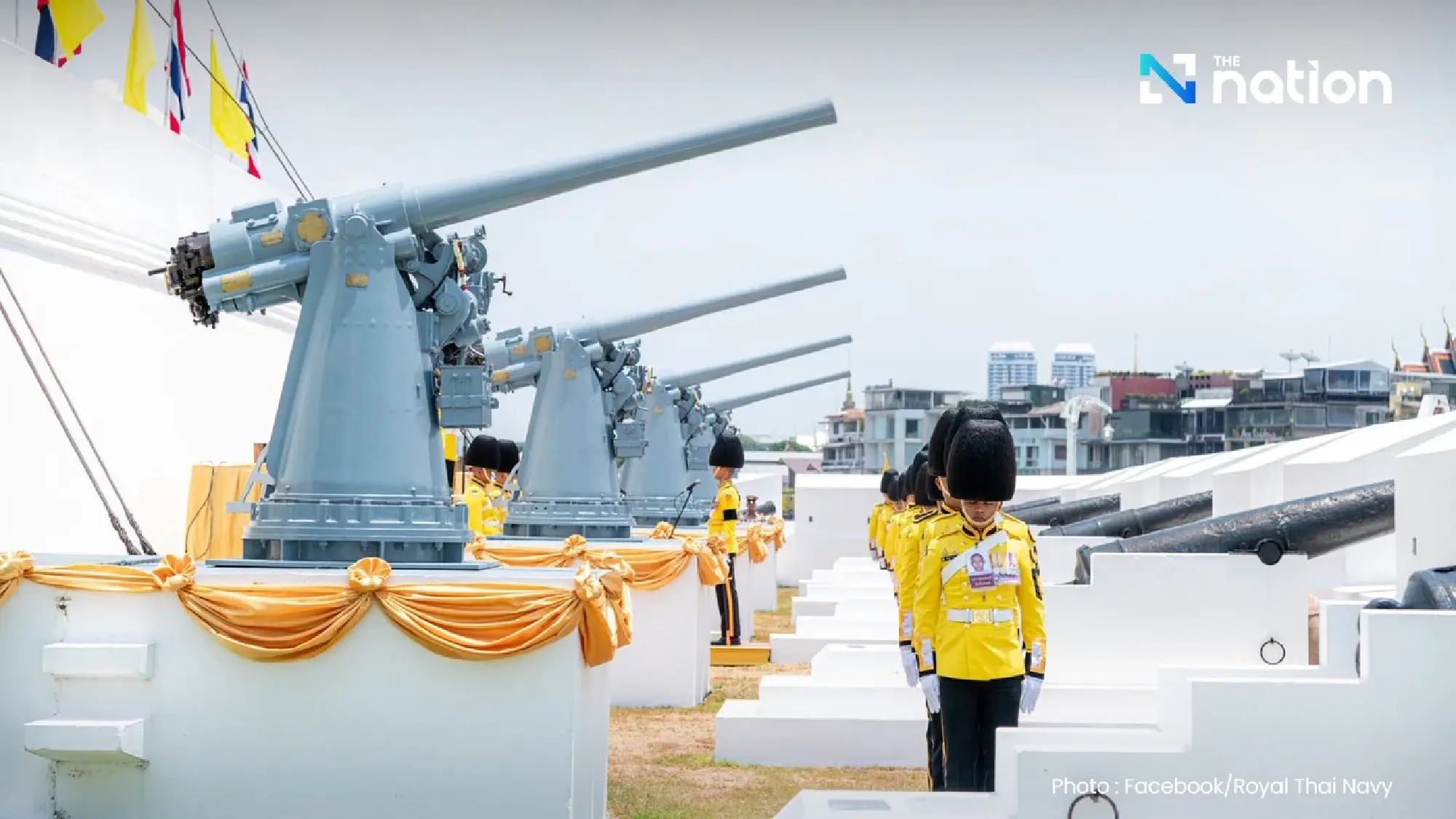 Royal Thai Navy fires 21-gun salute for Coronation Day