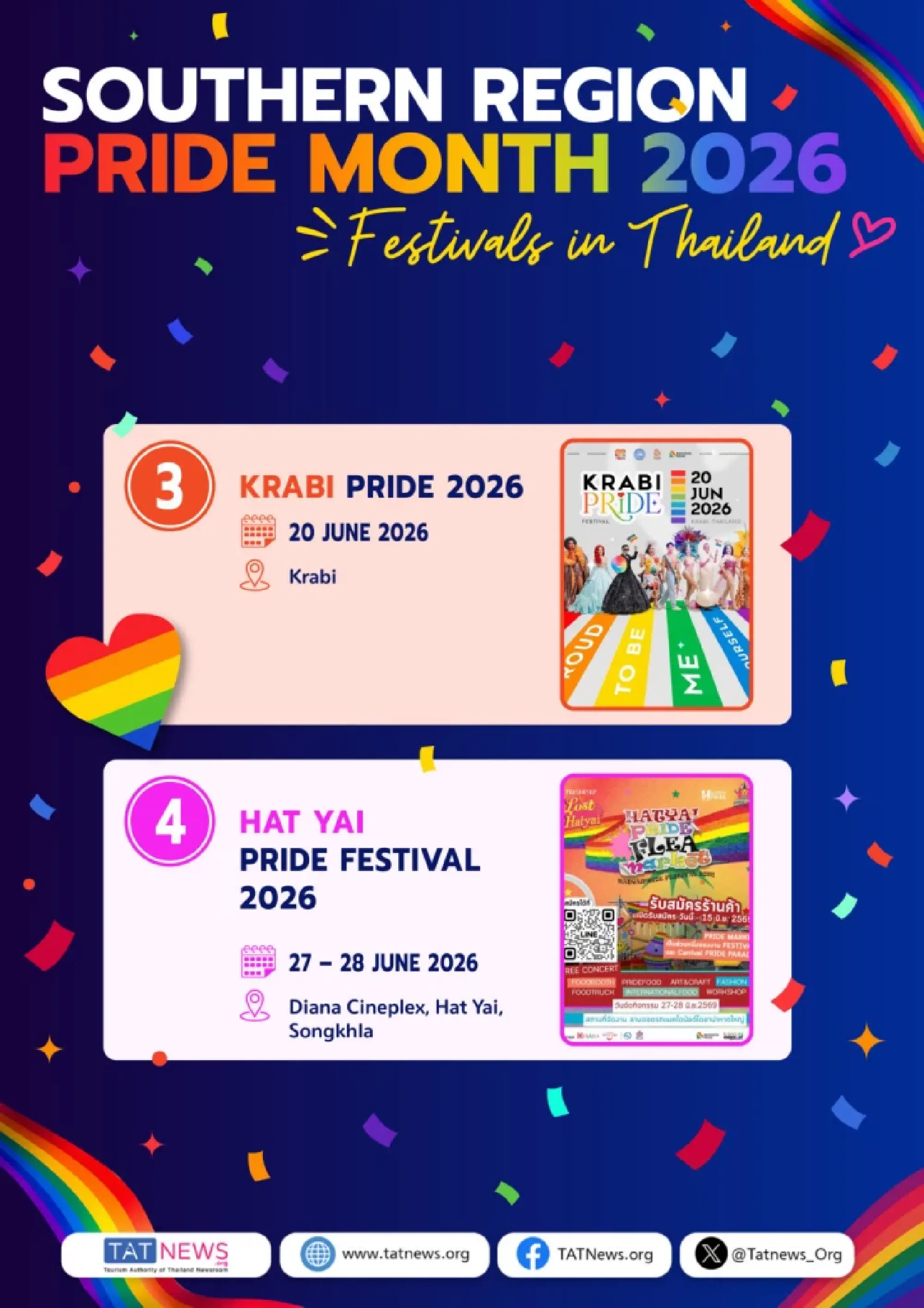 Pride month map: Events across Thailand in June