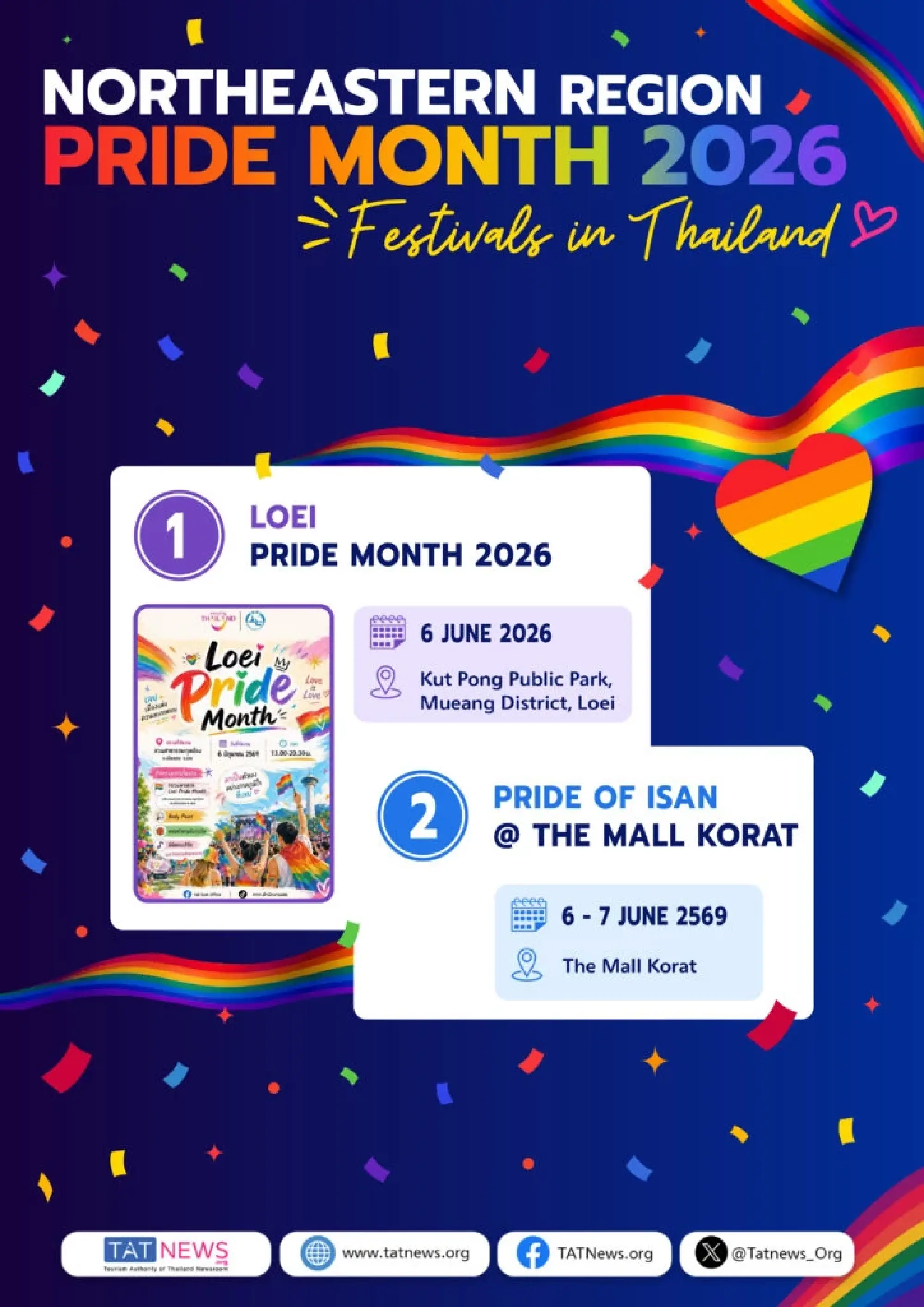 Pride month map: Events across Thailand in June