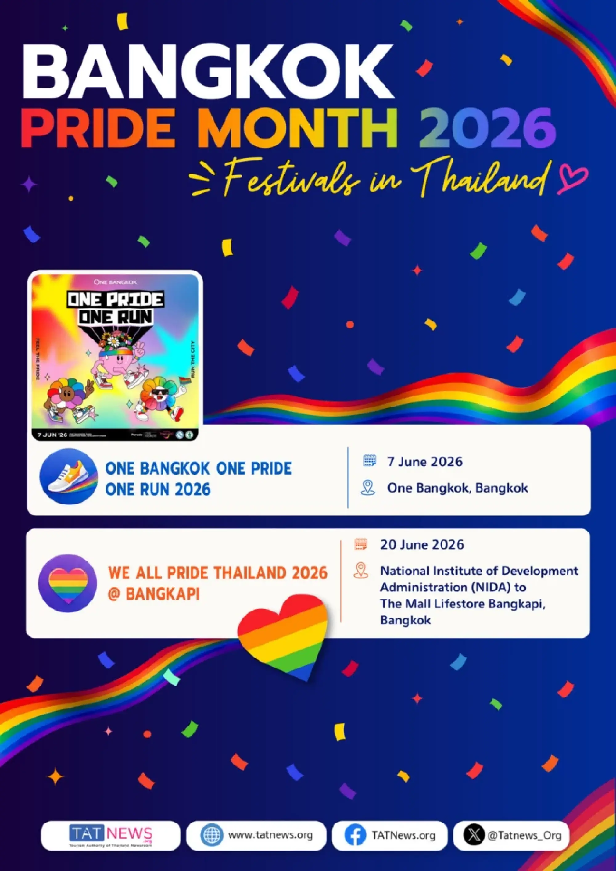 Pride month map: Events across Thailand in June
