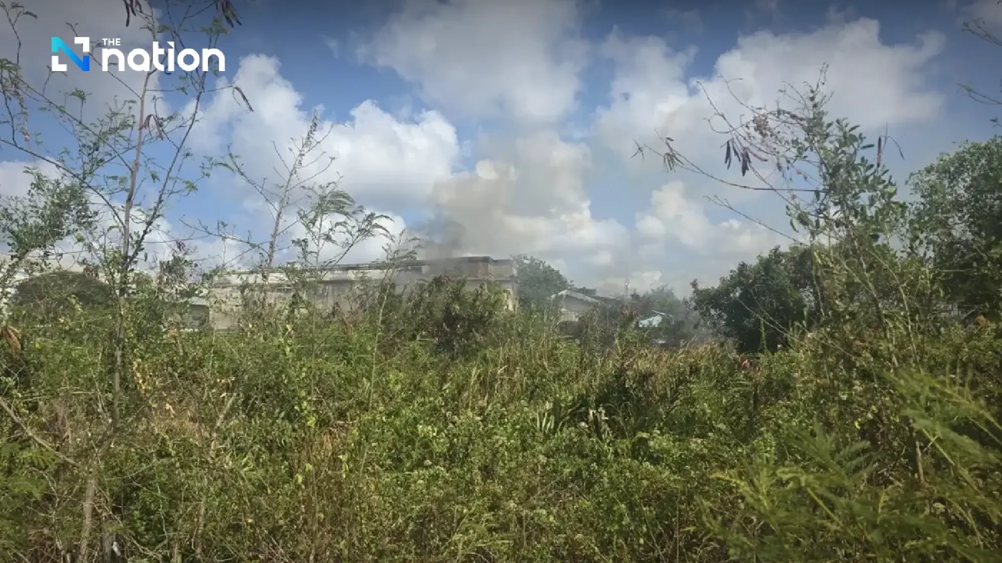Helicopter crash in Samut Prakan causes injury as fire spreads