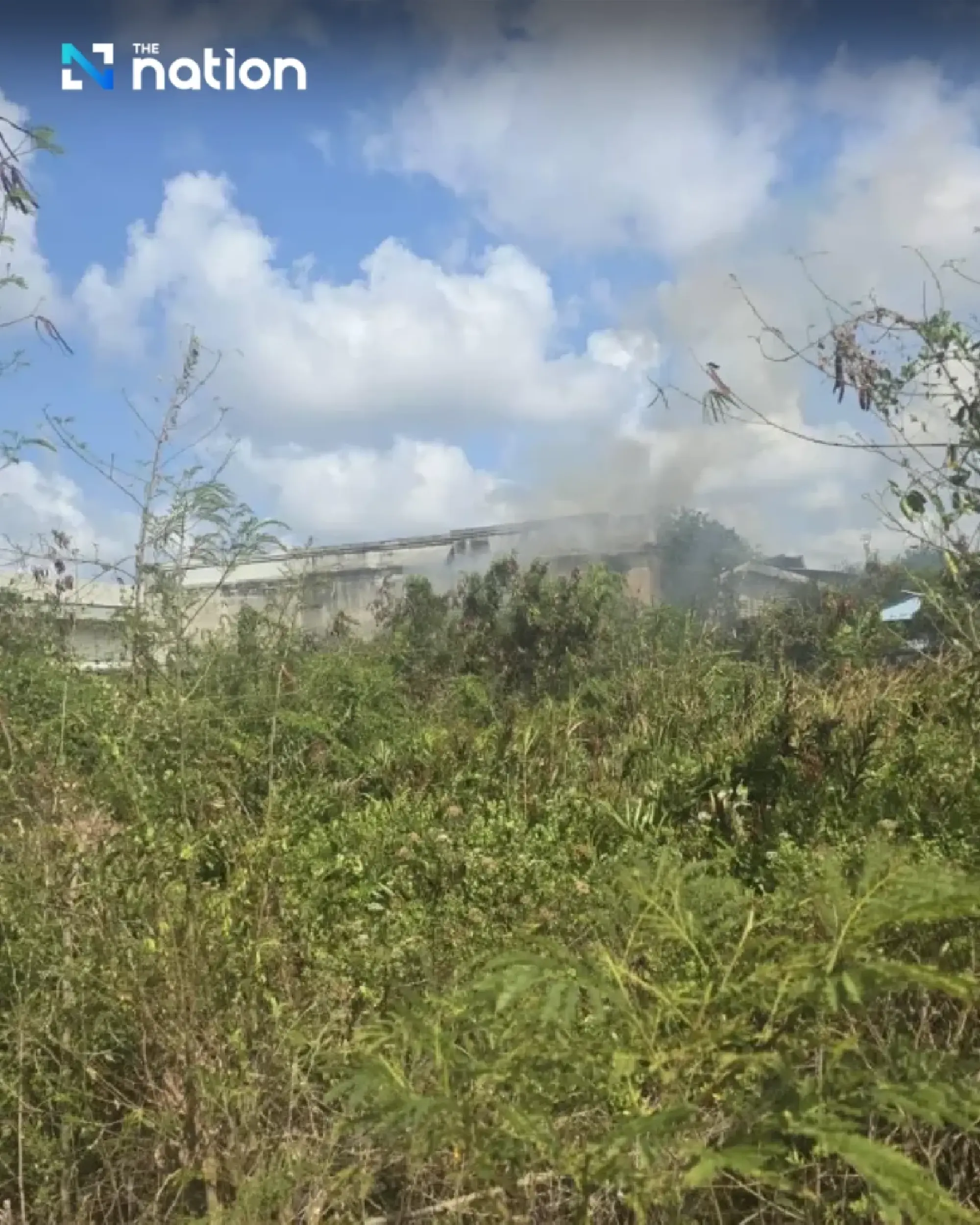 Helicopter crash in Samut Prakan causes injury as fire spreads