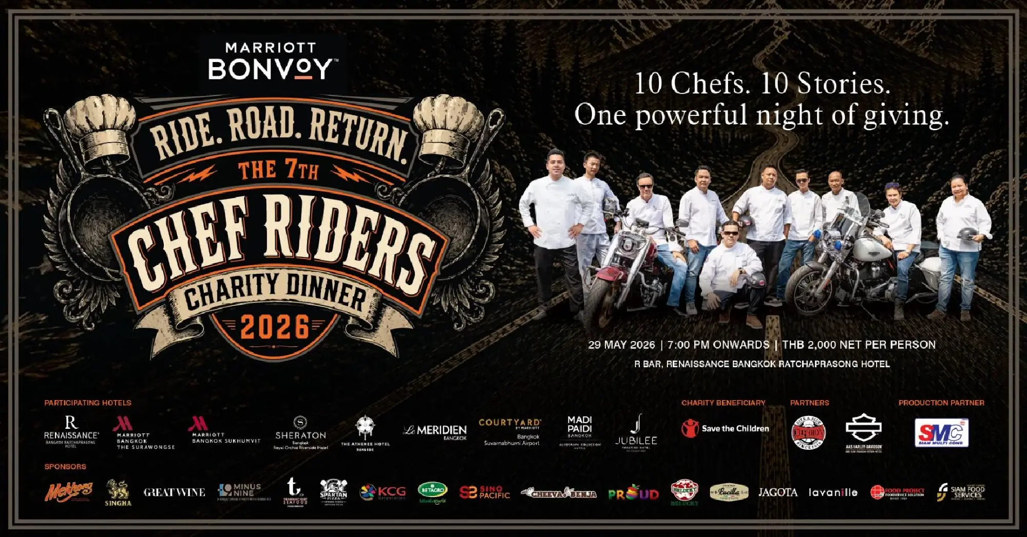 7th Annual Chef Riders Charity Dinner at Renaissance Bangkok