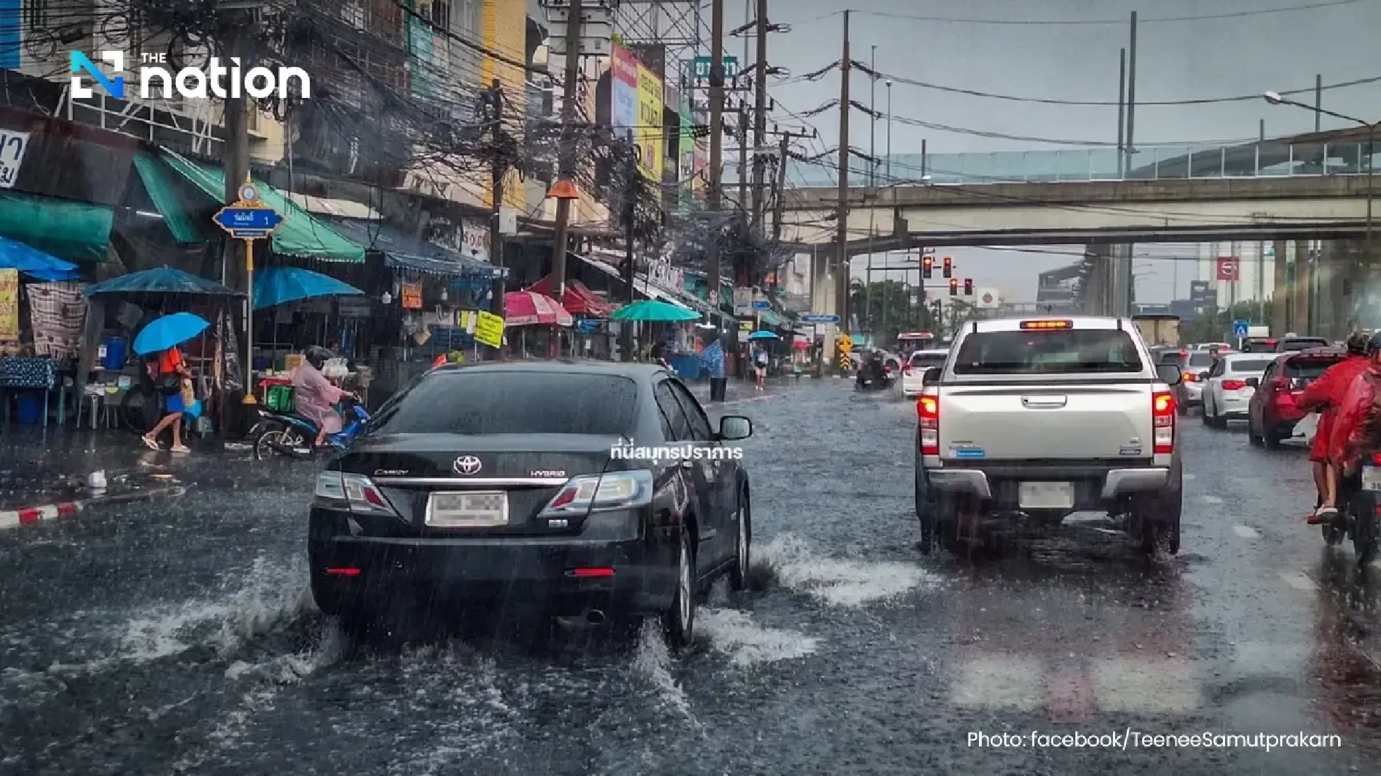 Samut Prakan hit by flooding as TMD warns of lingering rain over Bangkok