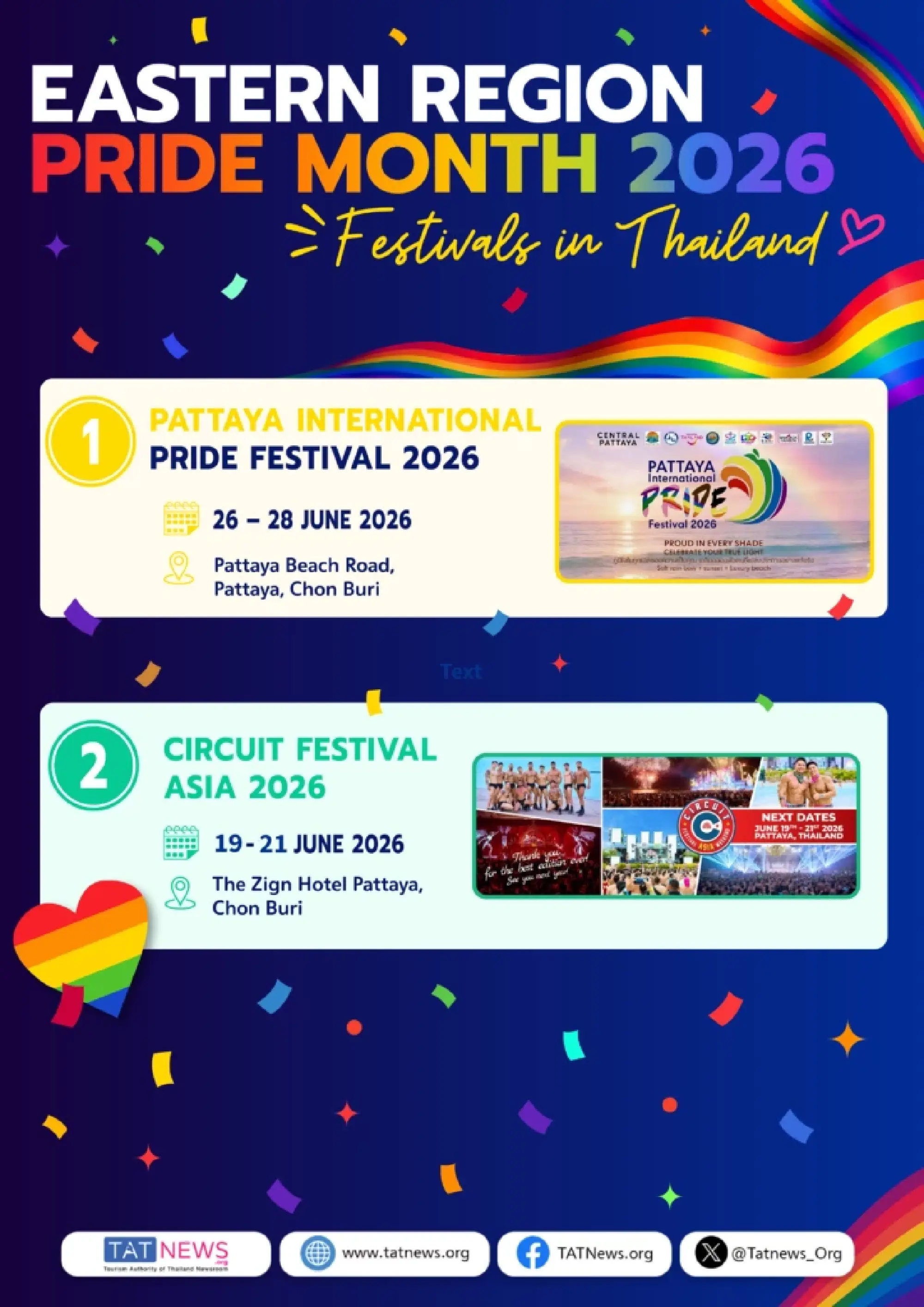 Pride month map: Events across Thailand in June