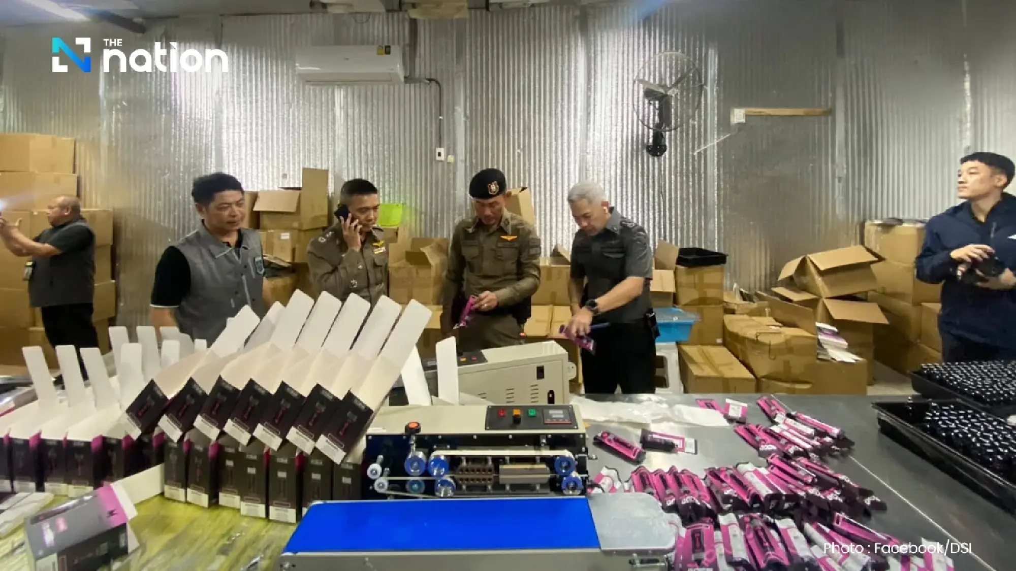 DSI busts illegal e-cigarette factory in Chonburi supplying buyers nationwide