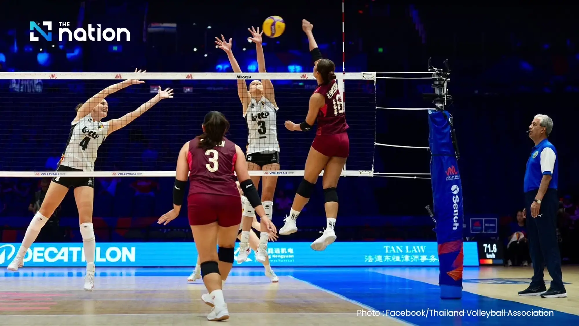 Thailand fall to Belgium in five-set VNL thriller