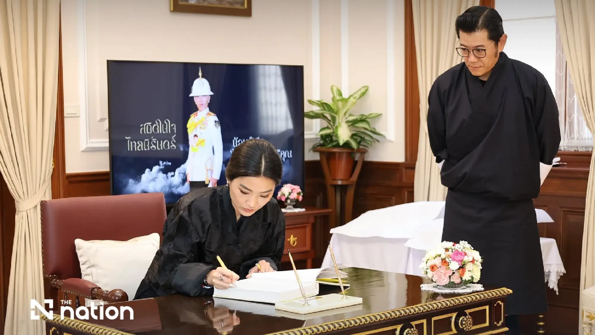 Their Majesties of Bhutan pay homage to Princess Bajrakitiyabha