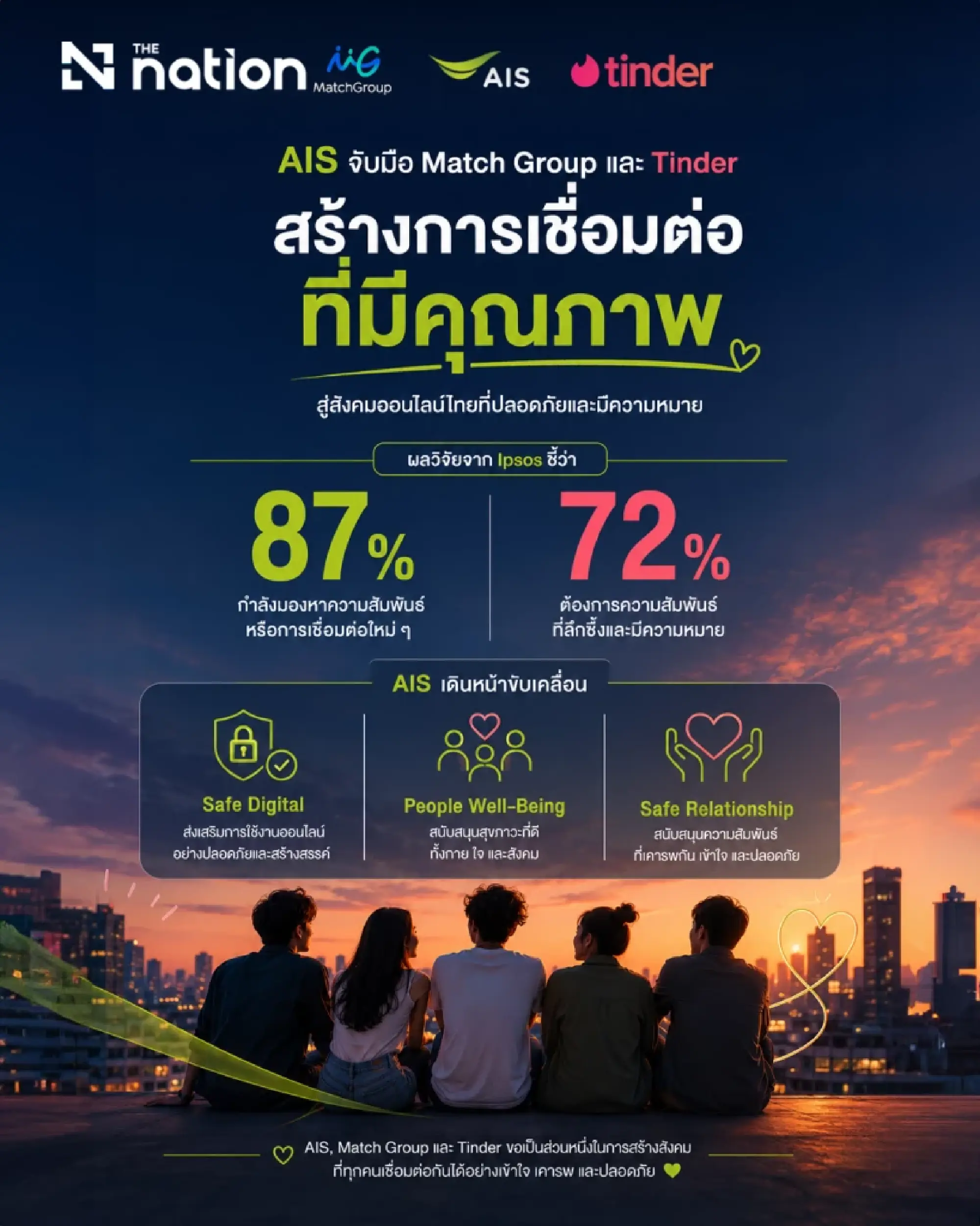 AIS Join Forces with Match Group and Tinder to Advance Human Connection Campaign Thailand