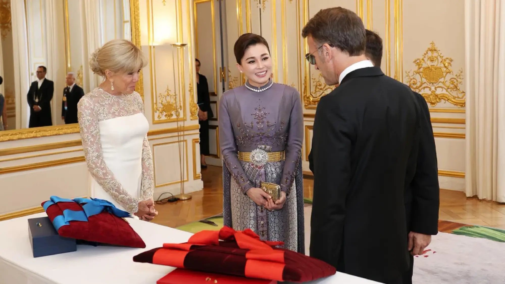 Their Majesties the King and Queen receive top French honours from President Macron