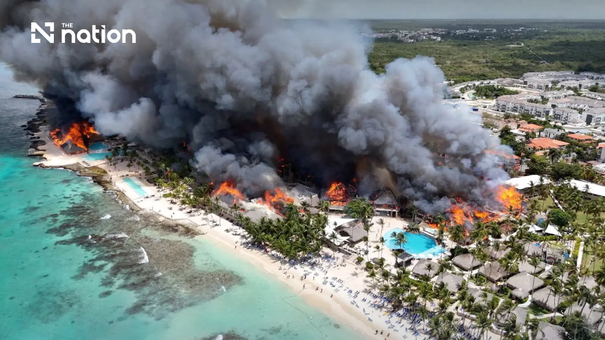 One killed as Dominican resort fire forces 1,700 out