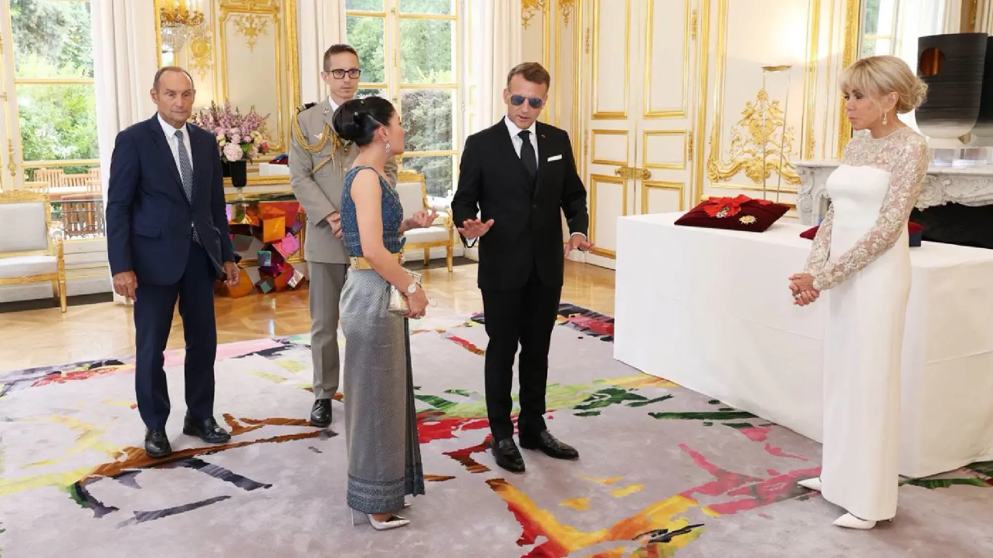 Their Majesties the King and Queen receive top French honours from President Macron