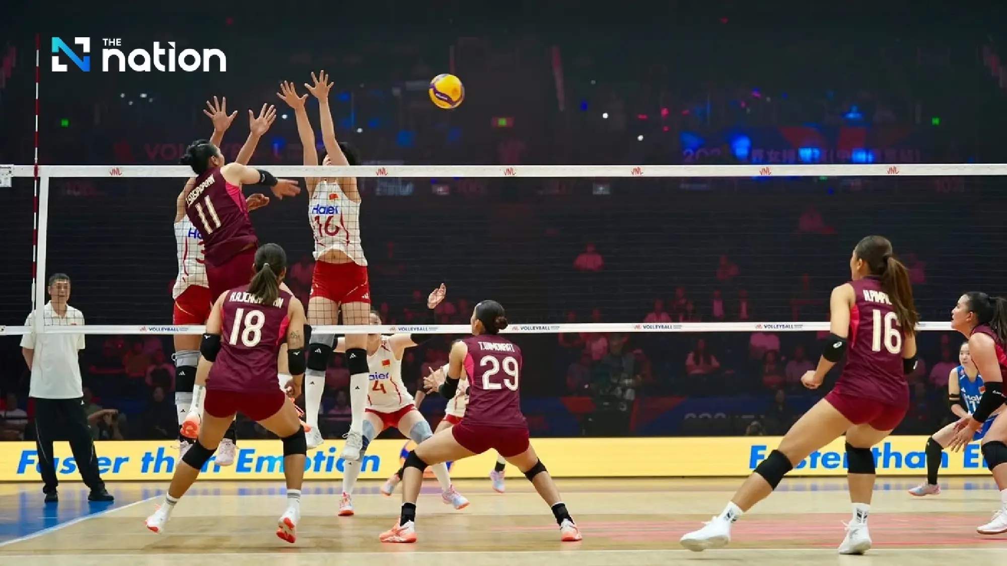 Thailand suffer second VNL defeat after five-set China thriller