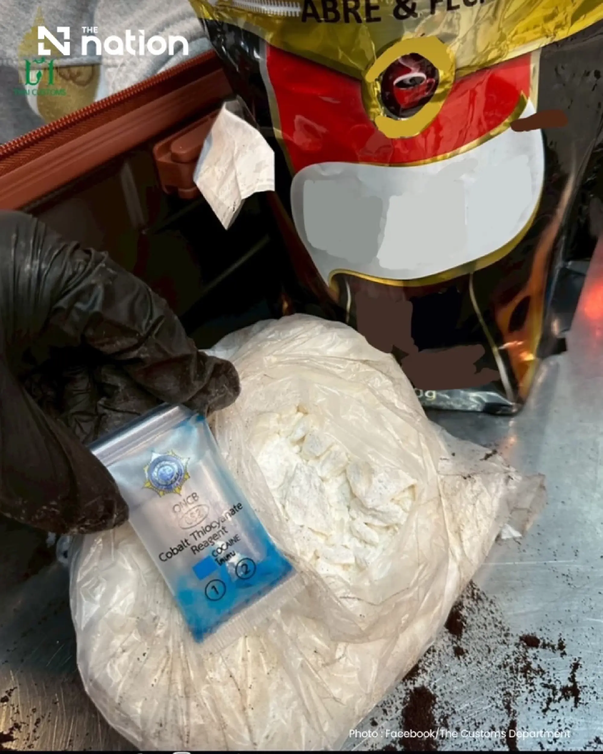 Customs arrest Turkish passenger over 12kg cocaine haul at Suvarnabhumi