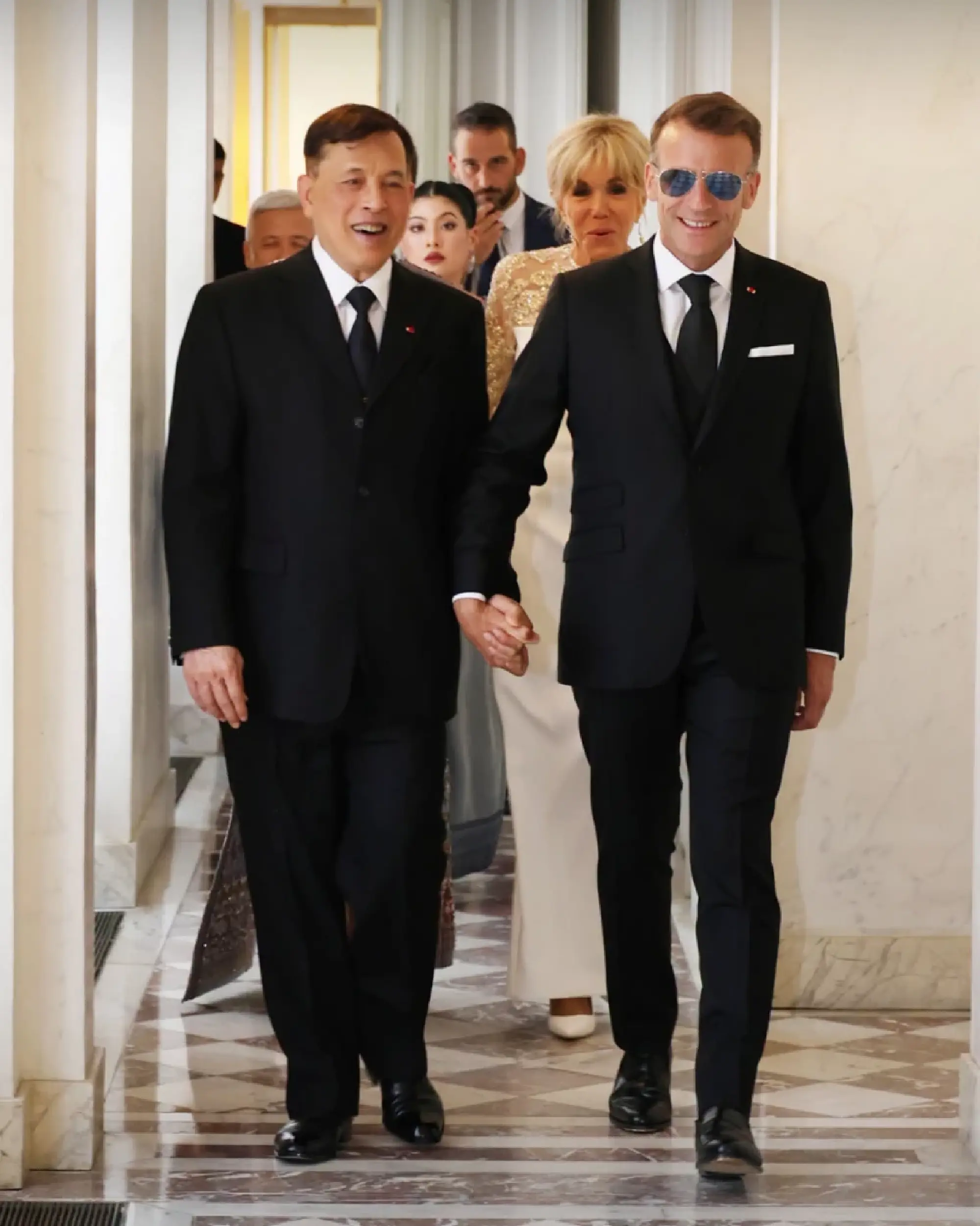 Their Majesties the King and Queen receive top French honours from President Macron