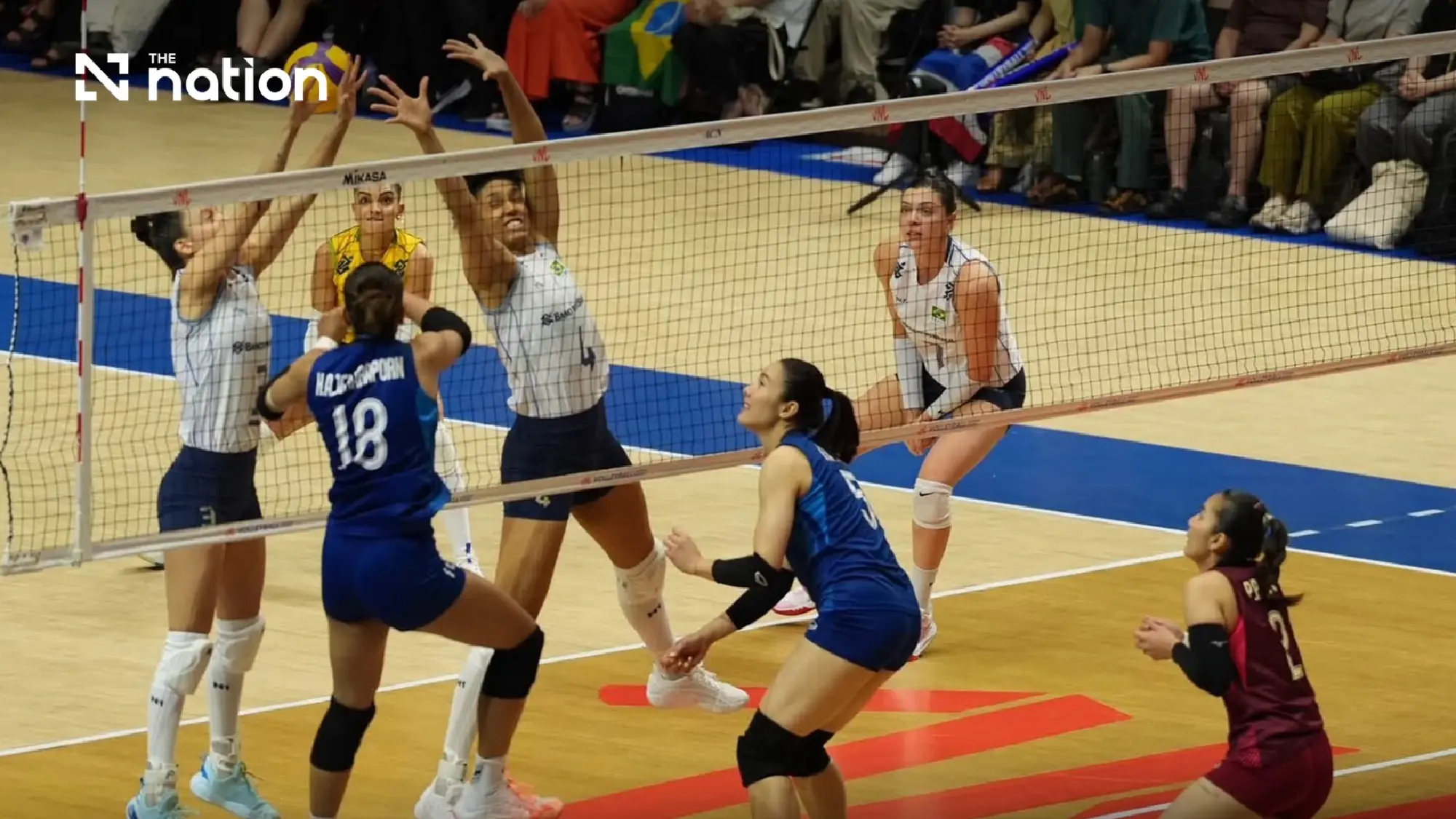 Thailand stun world No 2 Brazil with straight-set VNL win