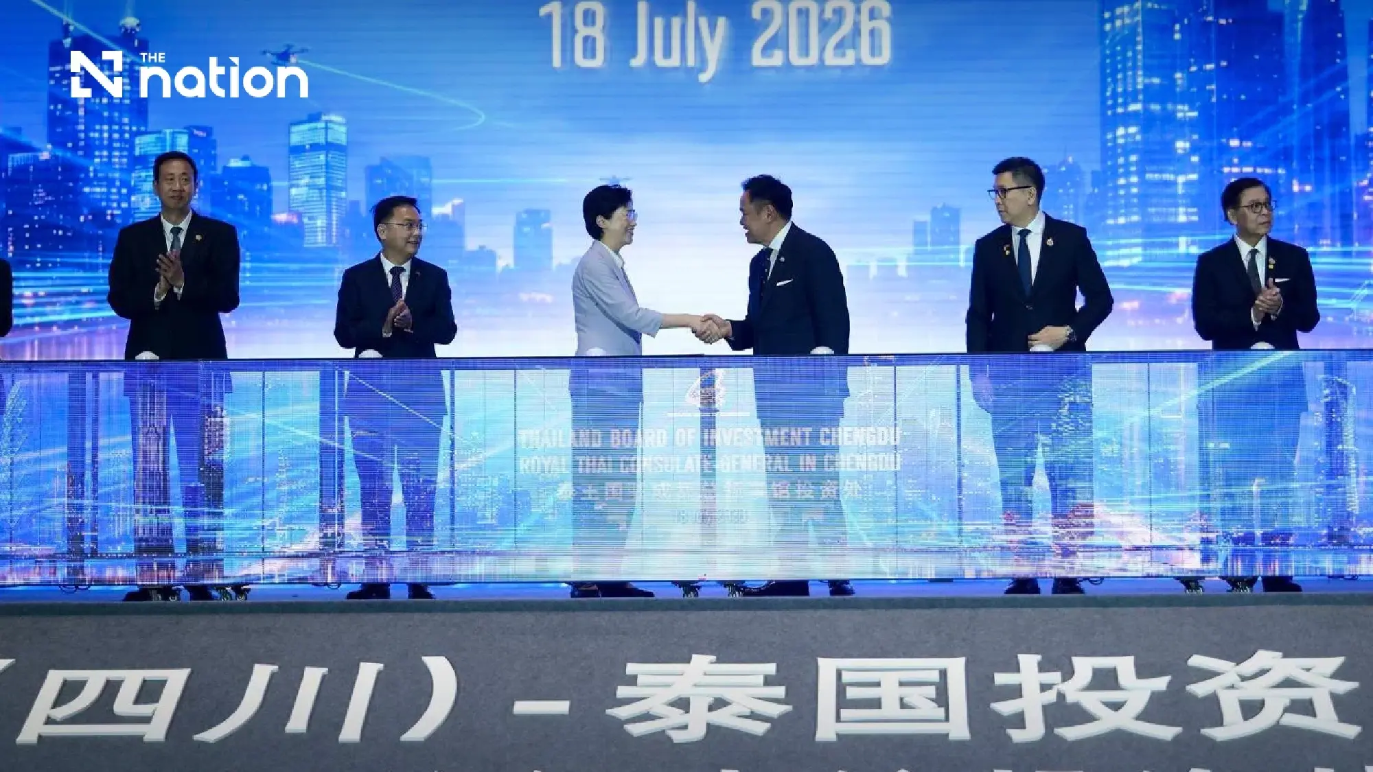 Anutin’s four ‘jiayou’ cheers dominate Sichuan media coverage
