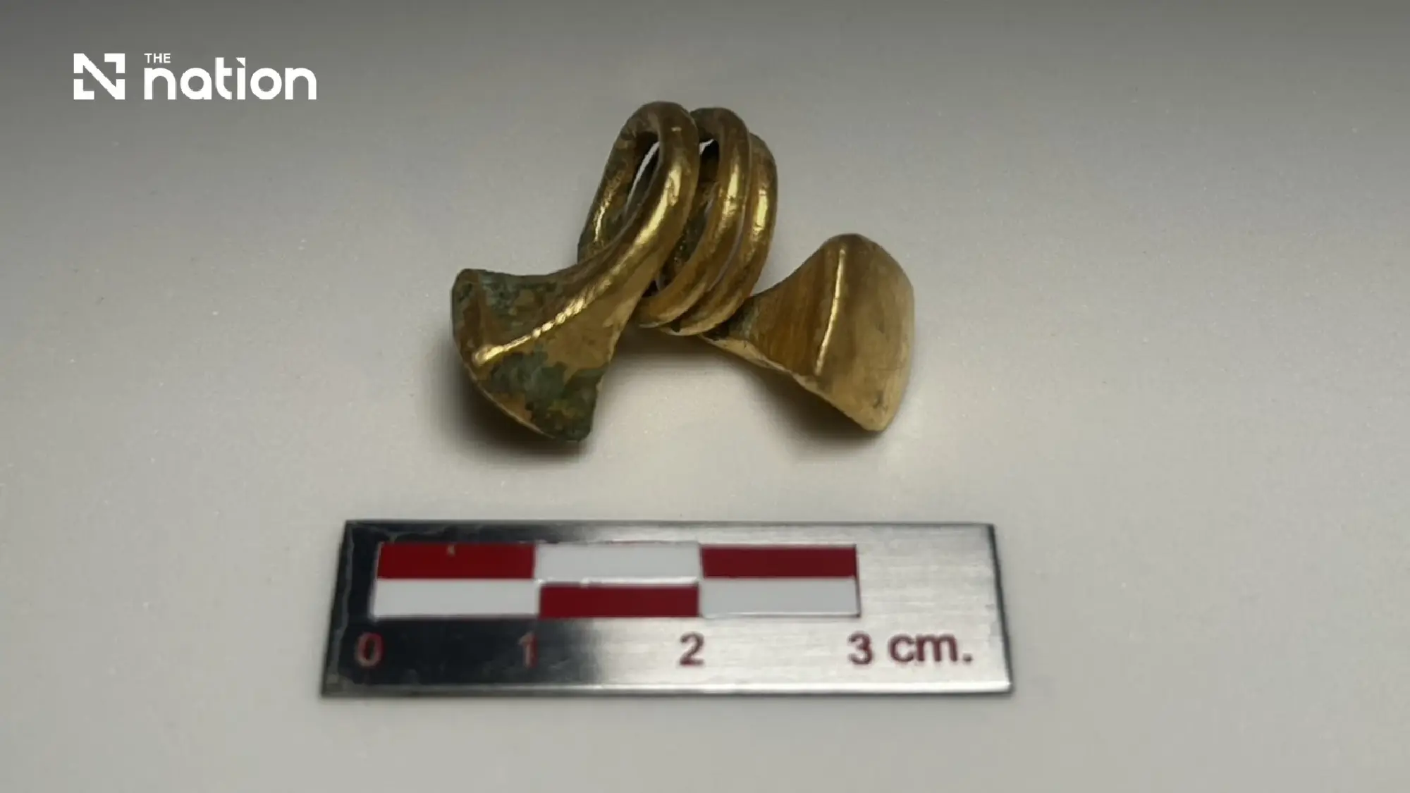 Ancient gold ornaments unearthed at Don Yai Thong site in Phetchaburi