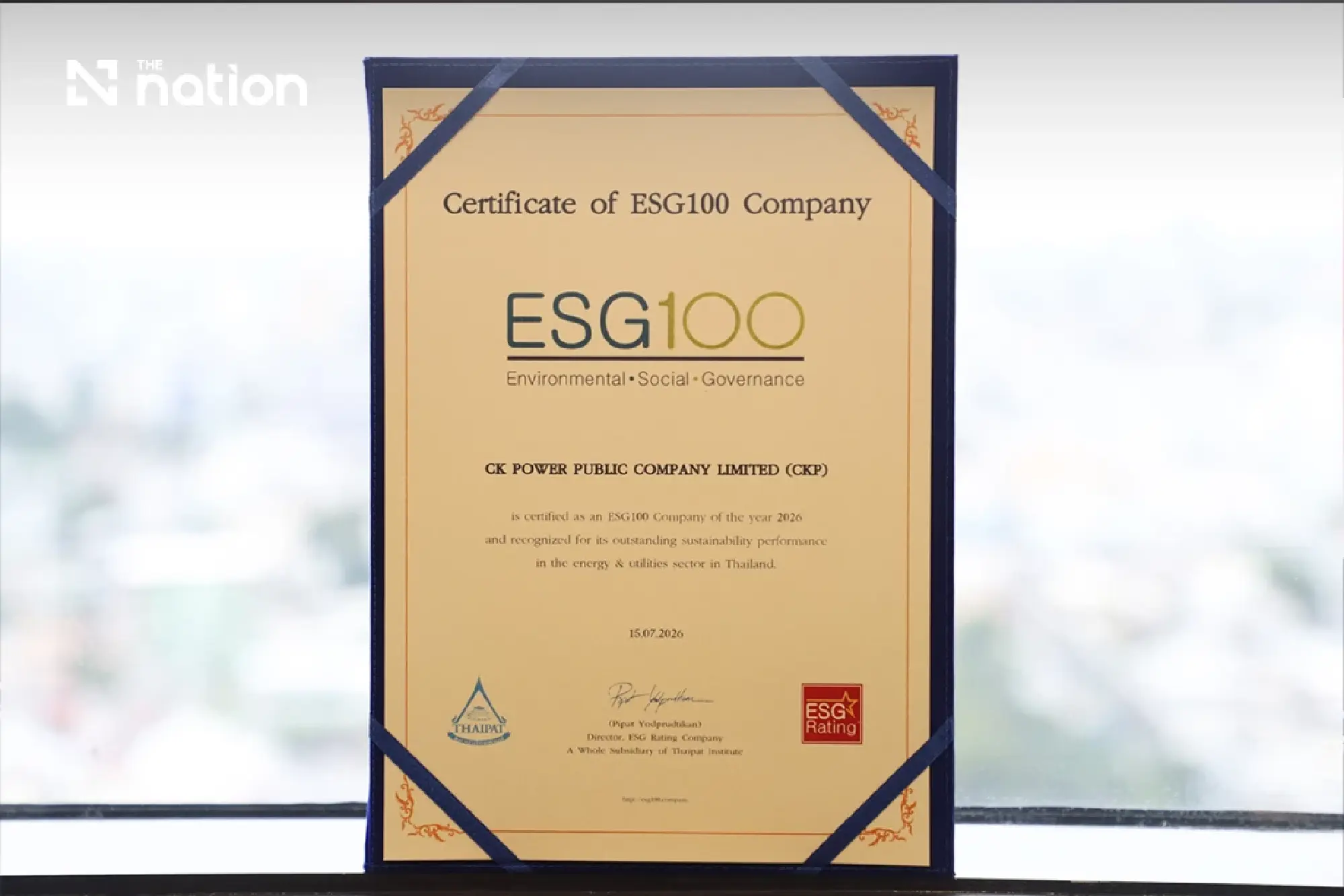 CKPower Listed on ESG100 for Fifth Consecutive Year