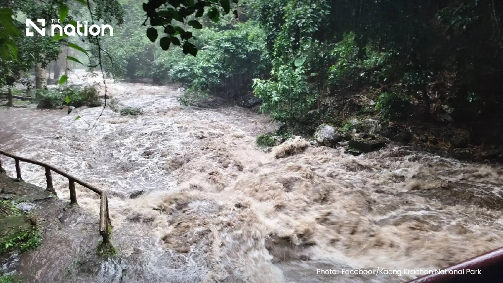 Pa La-U Waterfall closed after flash floods in Kaeng Krachan