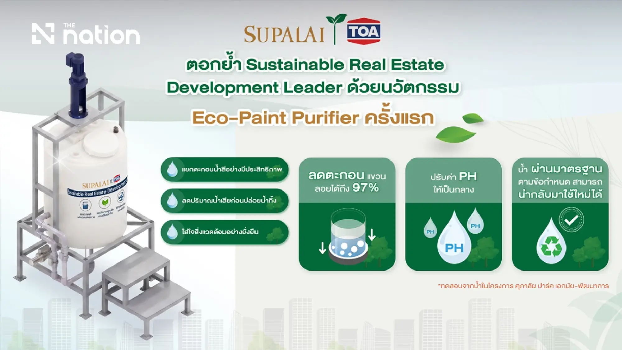 Supalai, TOA launch Thailand’s first Eco-Paint Purifier for greener construction