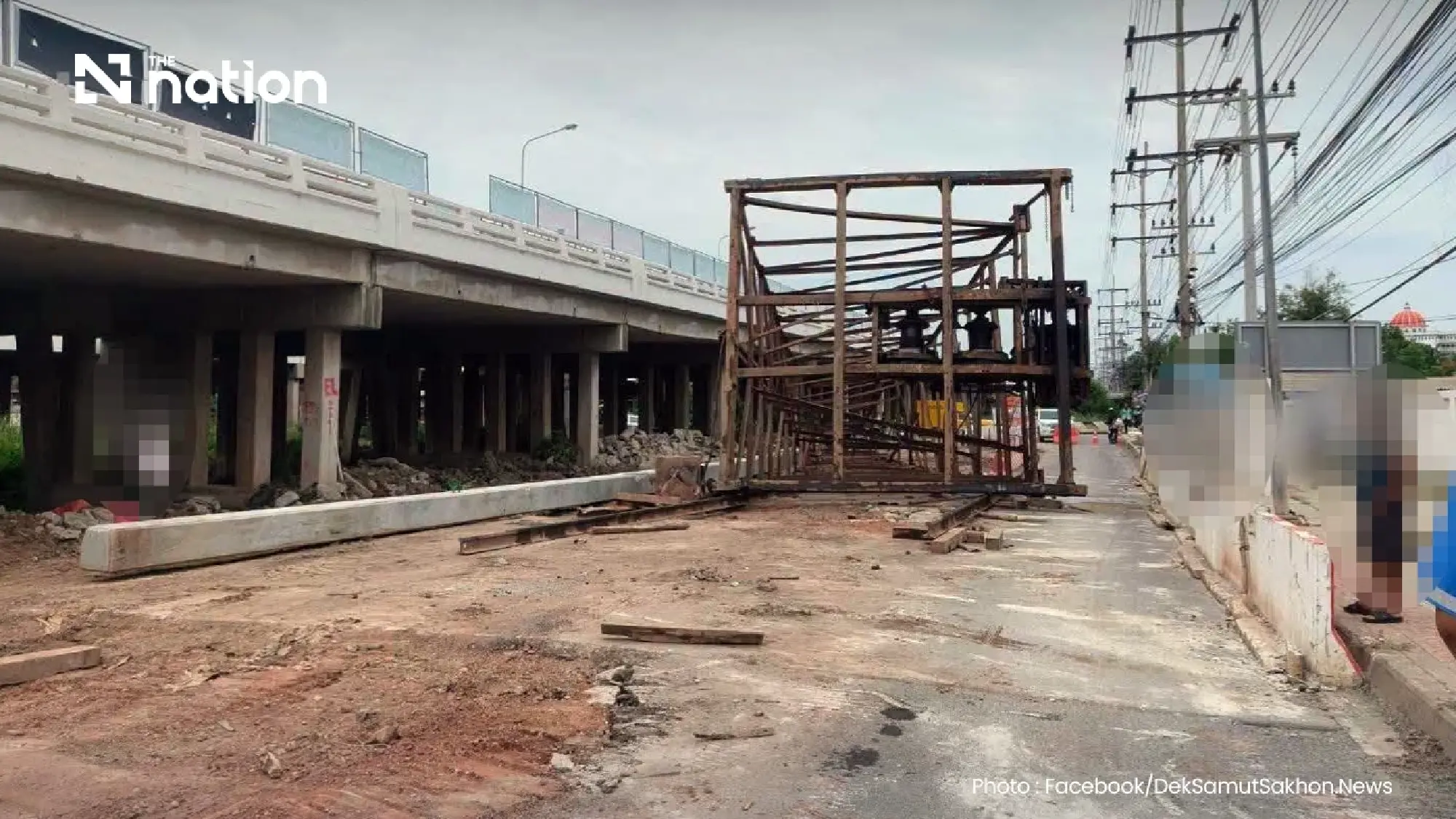 Rama II pile driver collapse kills worker in Samut Sakhon