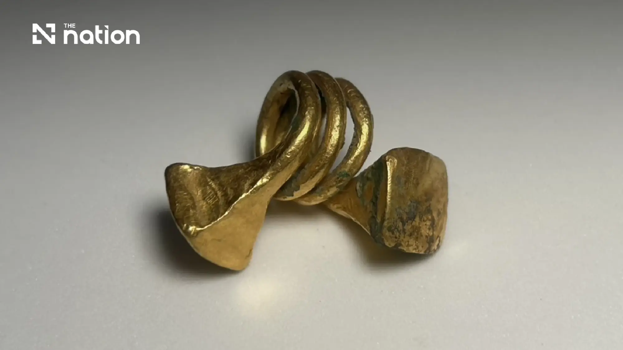 Ancient gold ornaments unearthed at Don Yai Thong site in Phetchaburi