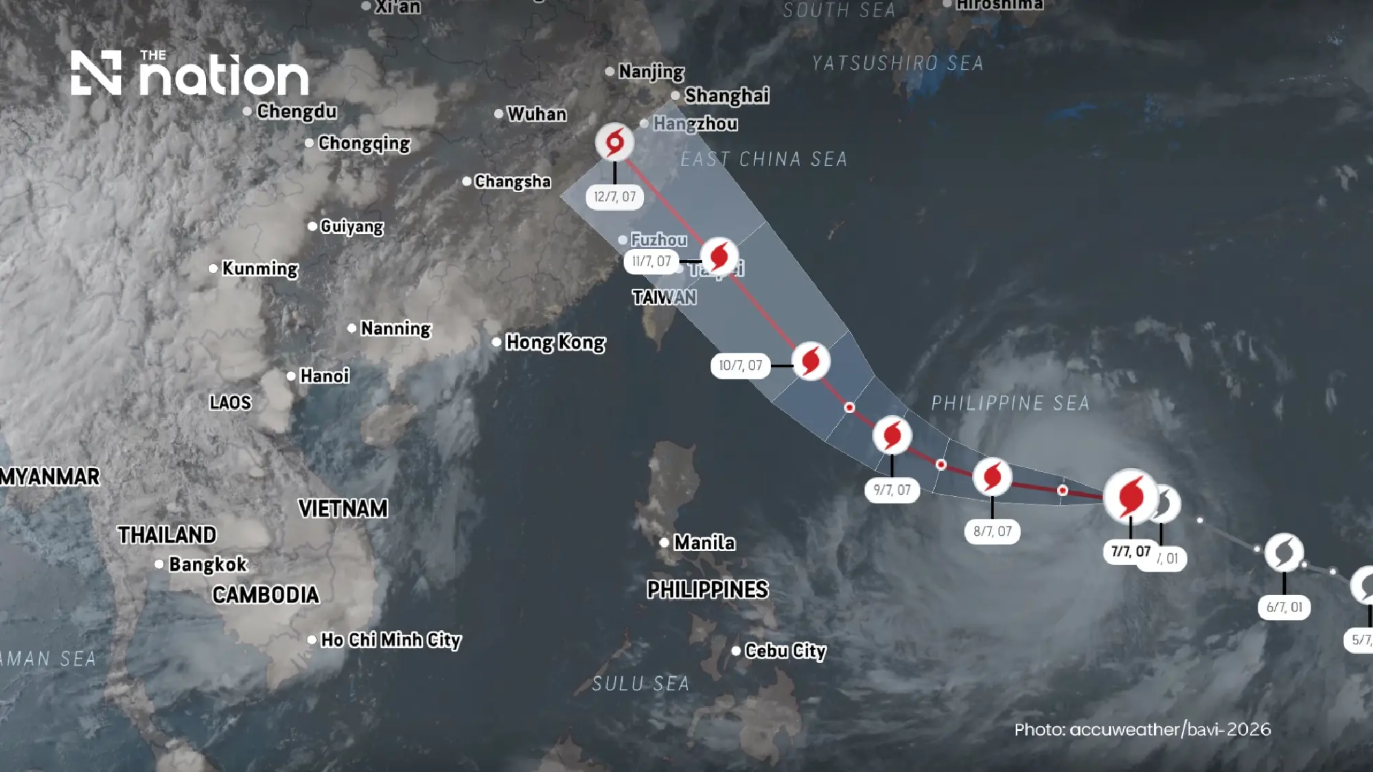 Typhoon Bavi to miss Thailand but bring heavier monsoon rain from July 10