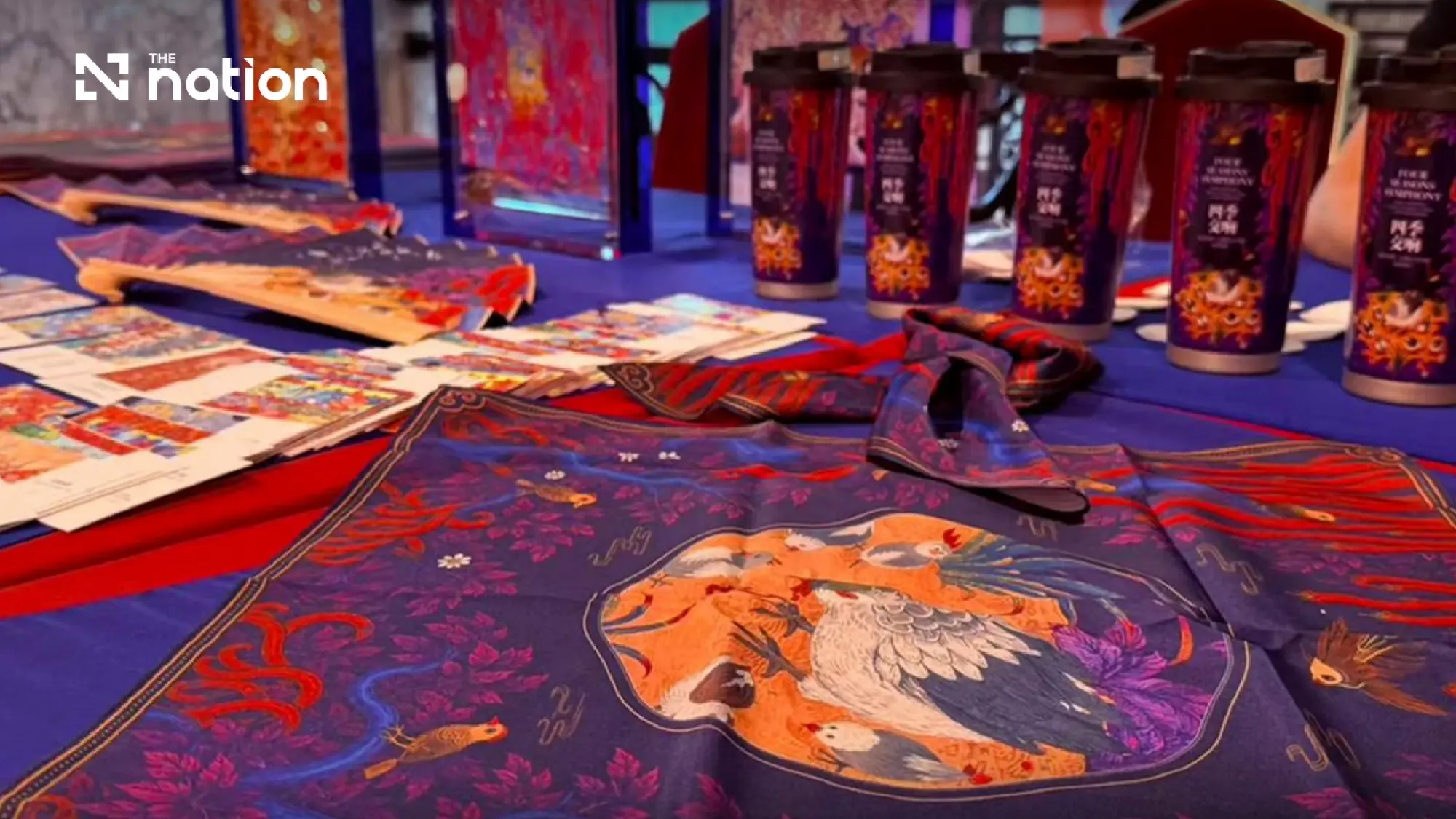 Sanjiang folk painting exhibition brings Dong culture to Thailand
