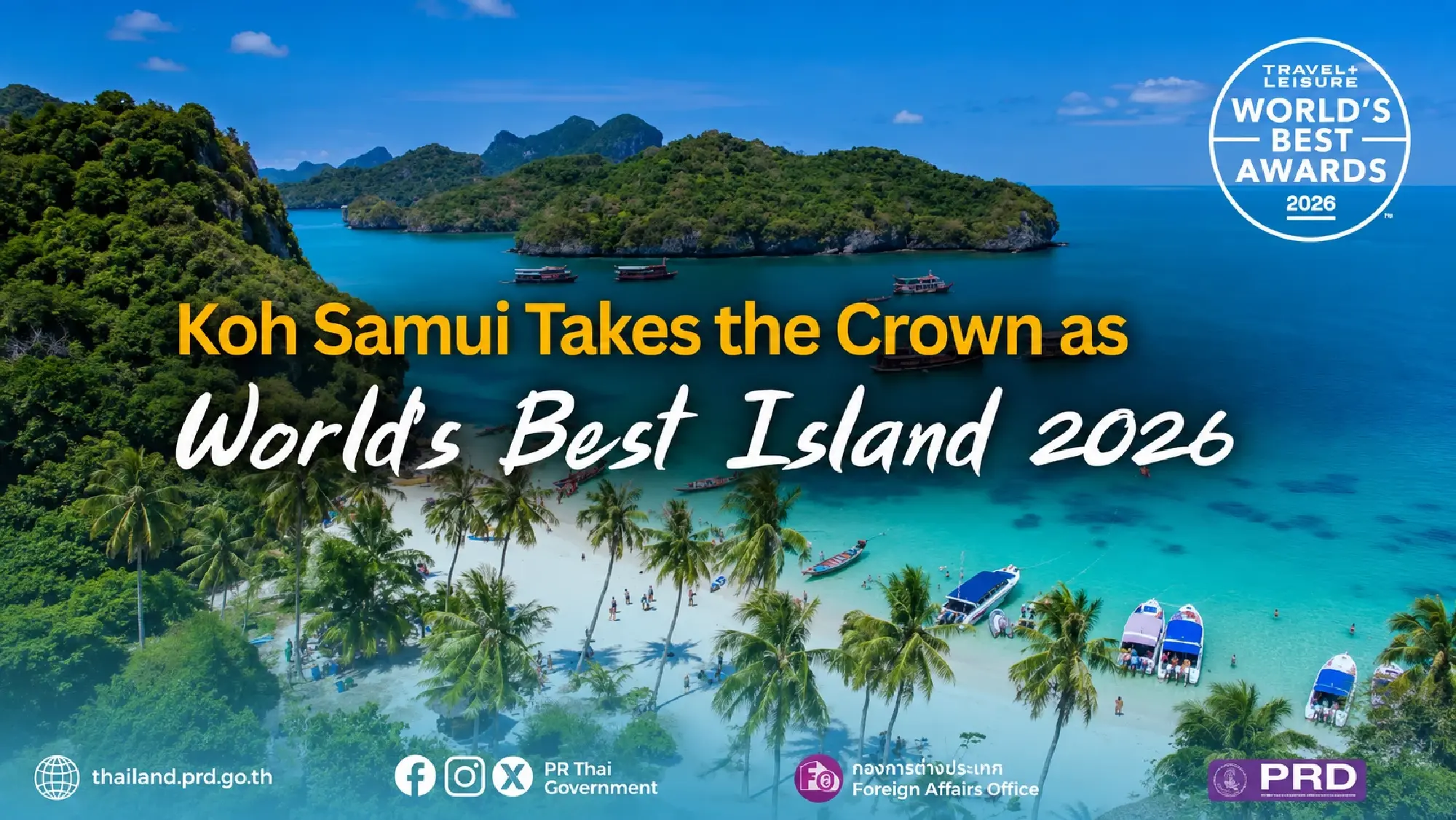 Koh Samui named world’s best island for 2026