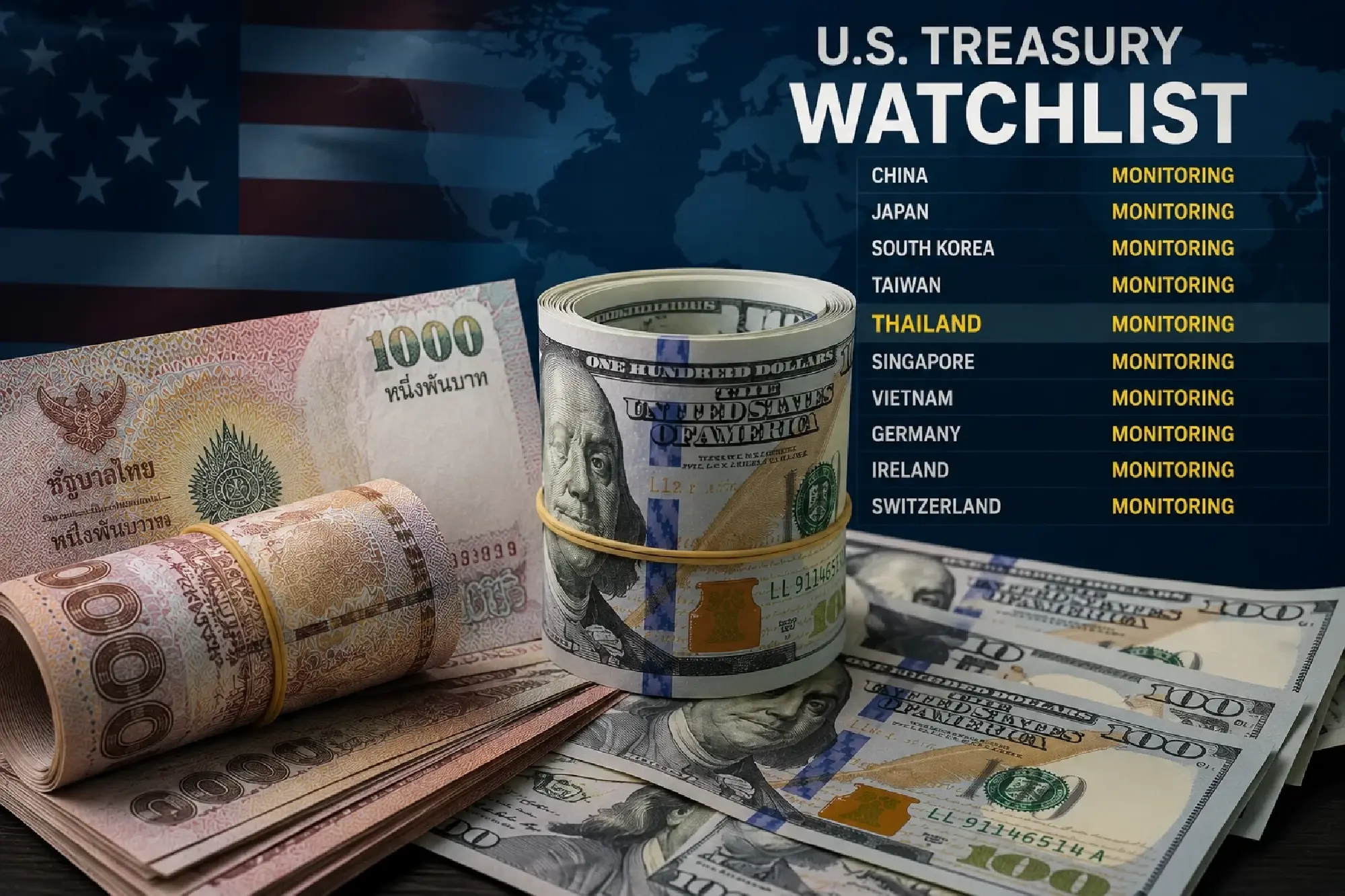 Thailand stays on US currency watchlist, meets one criterion
