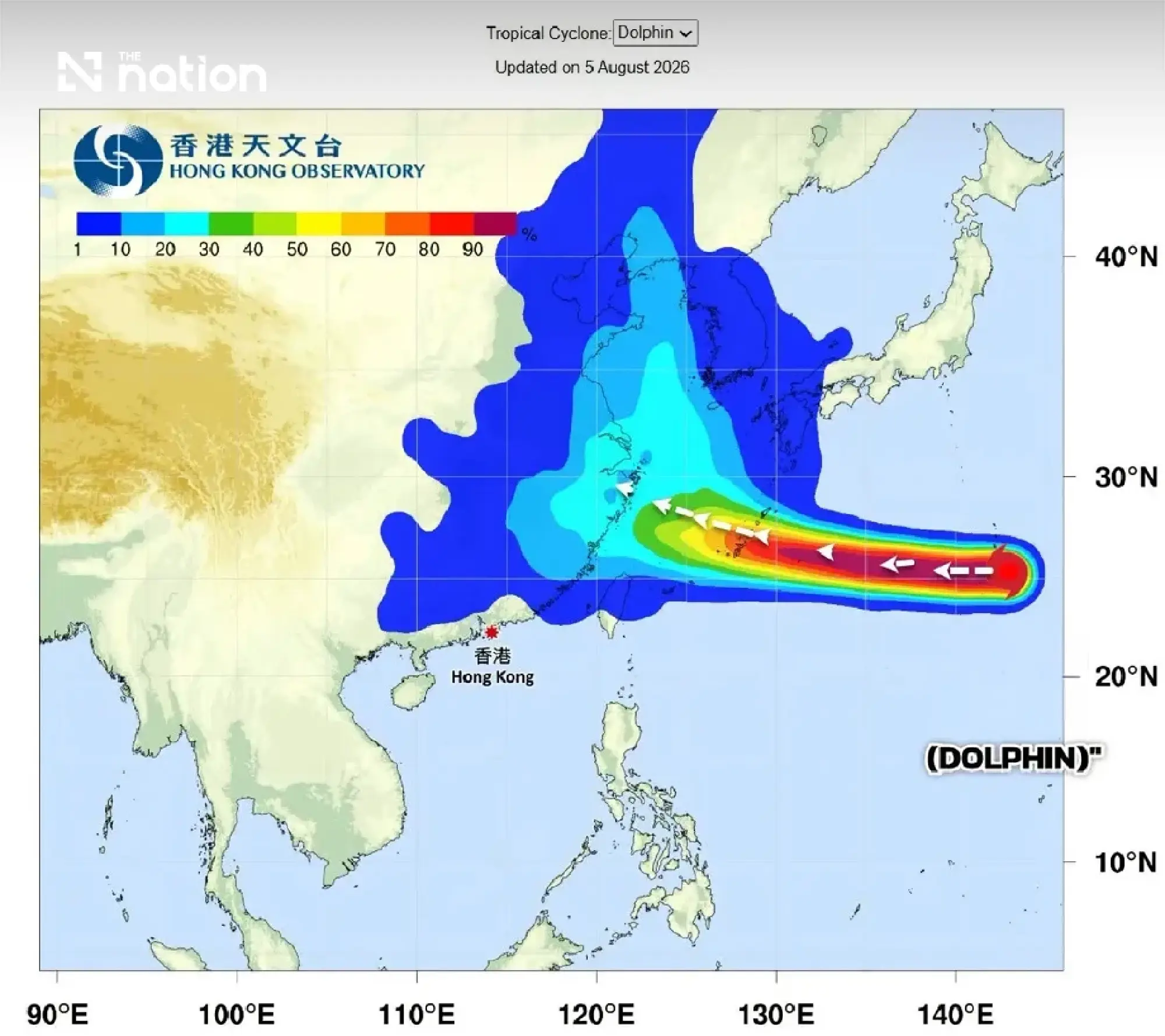 Dolphin and Kujira raise rain risk in Thailand through indirect effects